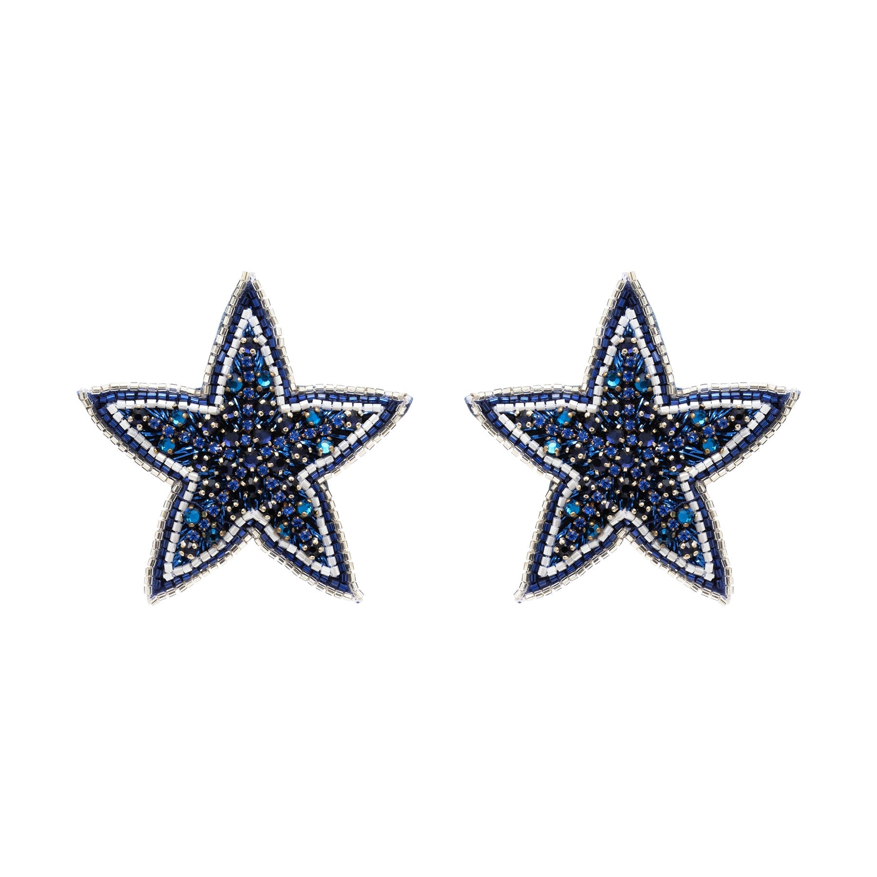 Star Studs Navy by Mignonne Gavigan