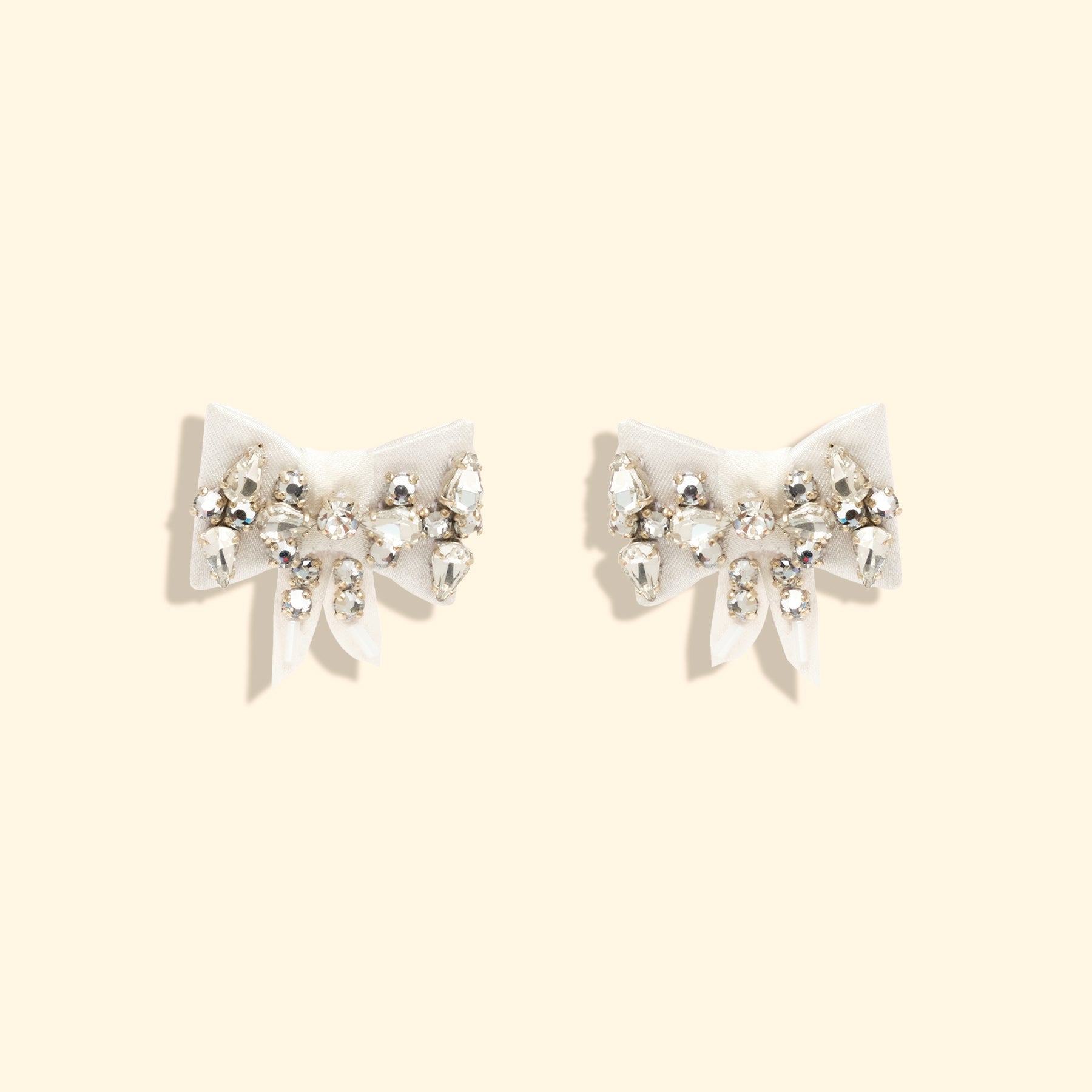 Lexy Stud Earrings White by Mignonne Gavigan