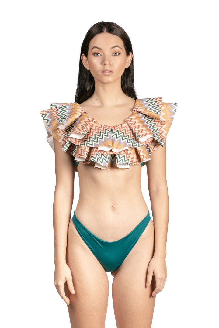 Carmen Ruffle Bikini Top by Sanlier