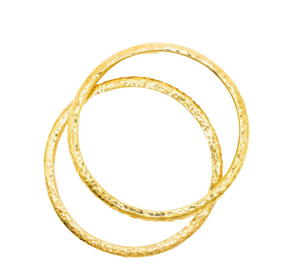 Hammered Brass Bangle by Akola