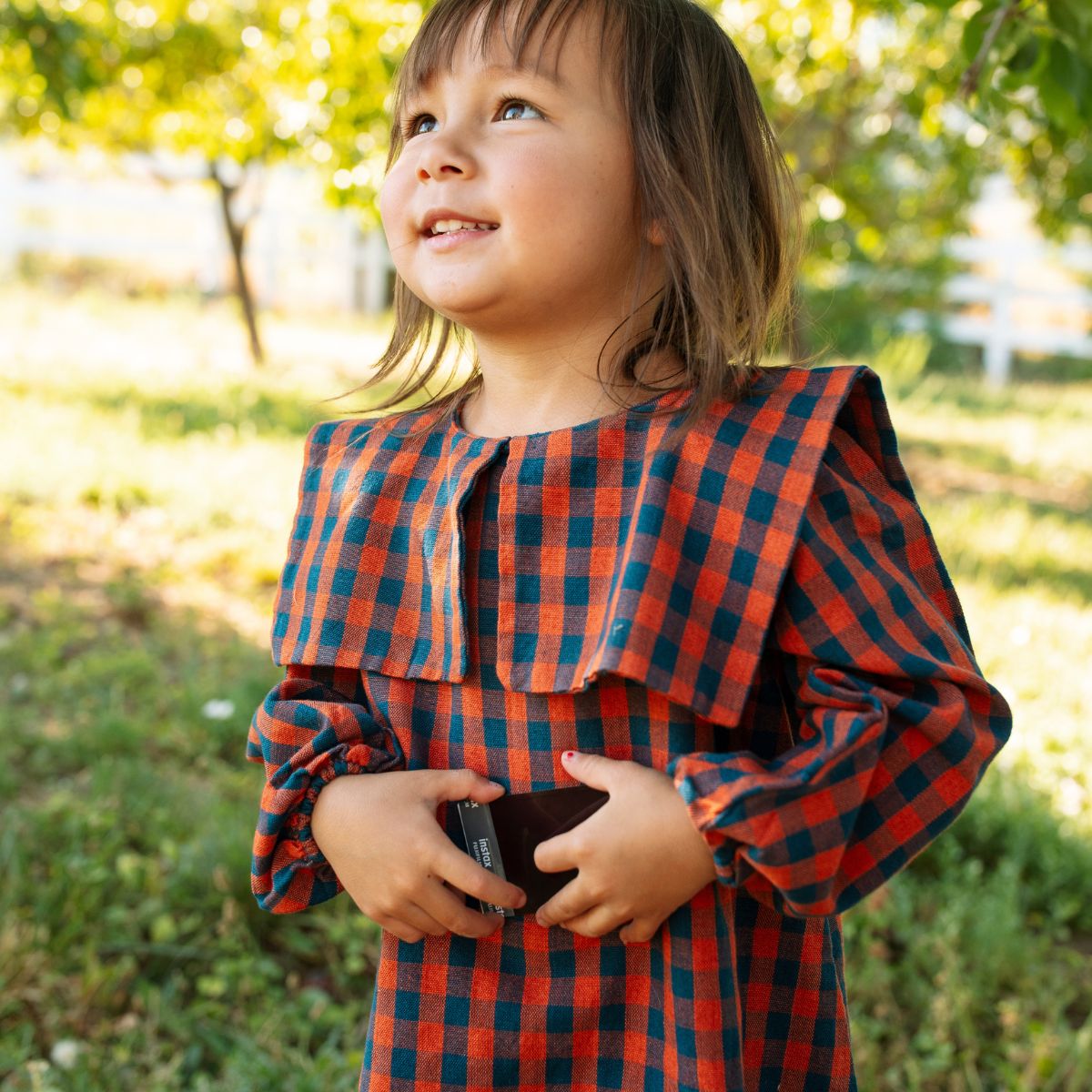 Charlie Girl Dress in Navy Peony by Folklore Las Ninas