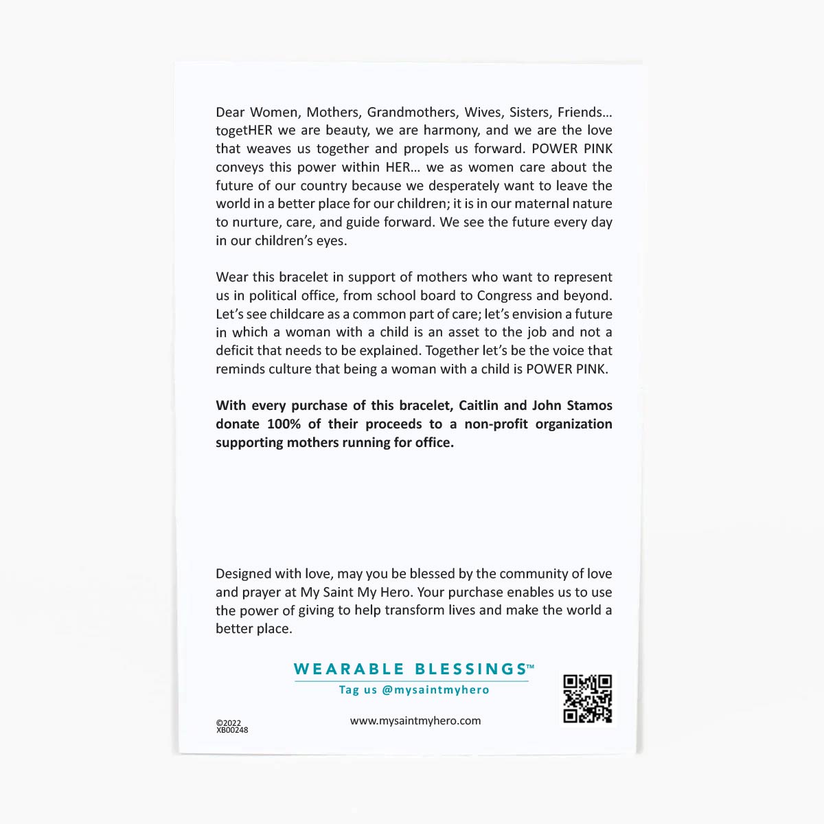 Share the Love Power Pink Bracelet by My Saint My Hero