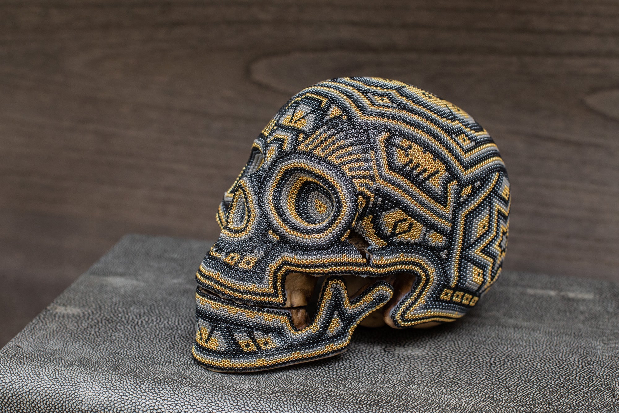 Huichol Skull by Agave