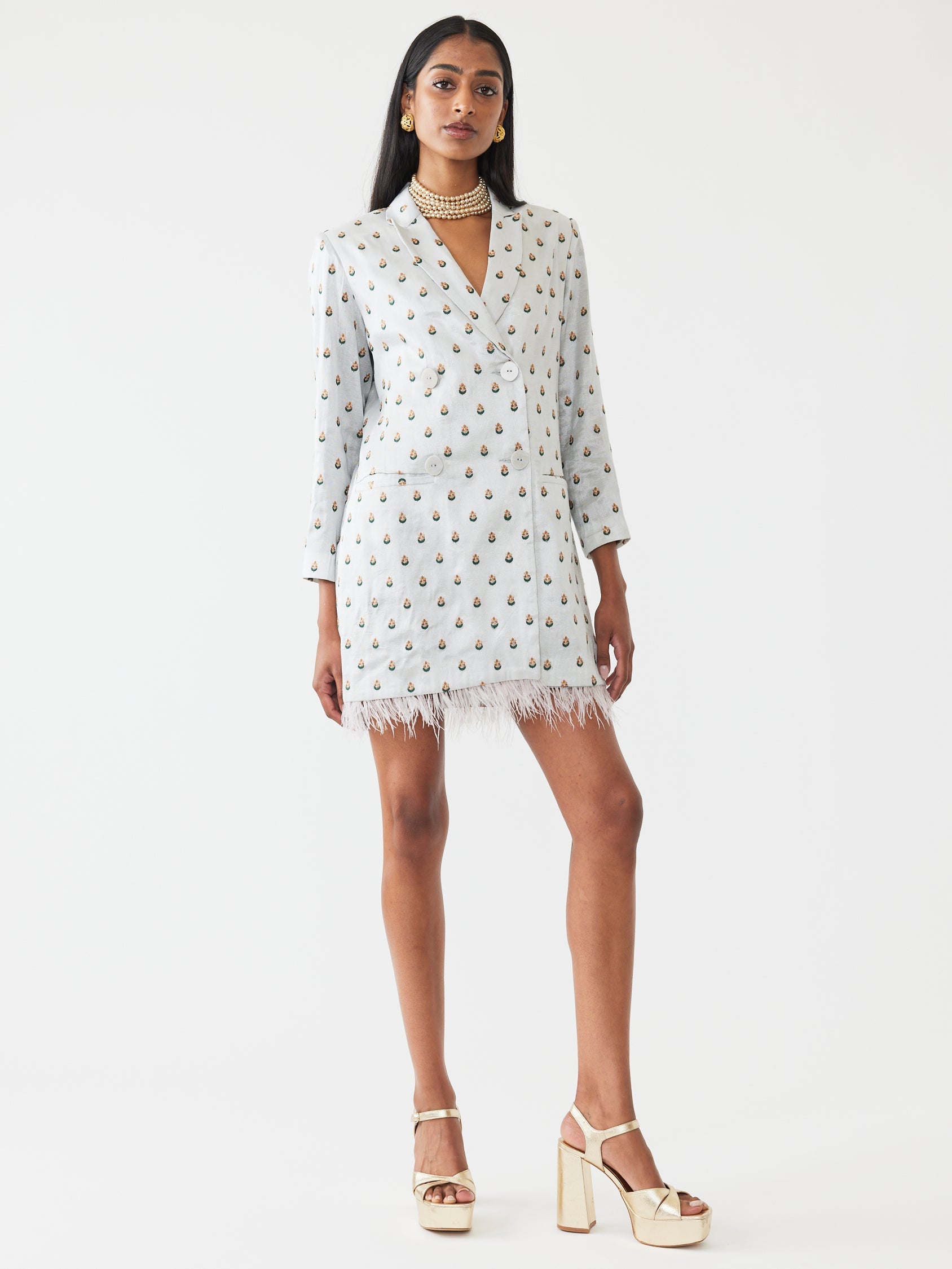 Alex Embroidered Blazer Dress by Eddy