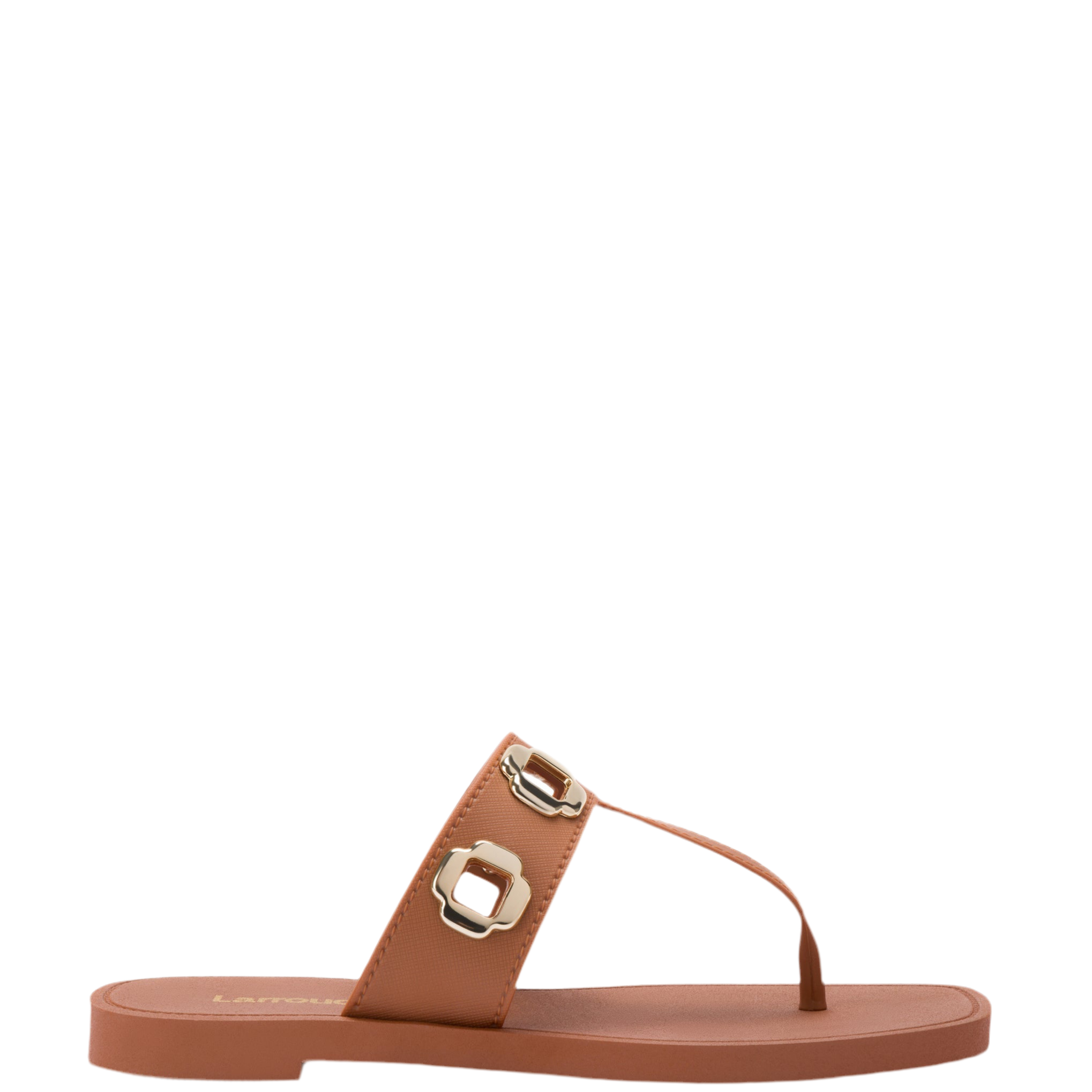 Milan S In Caramel PVC by Larroudé