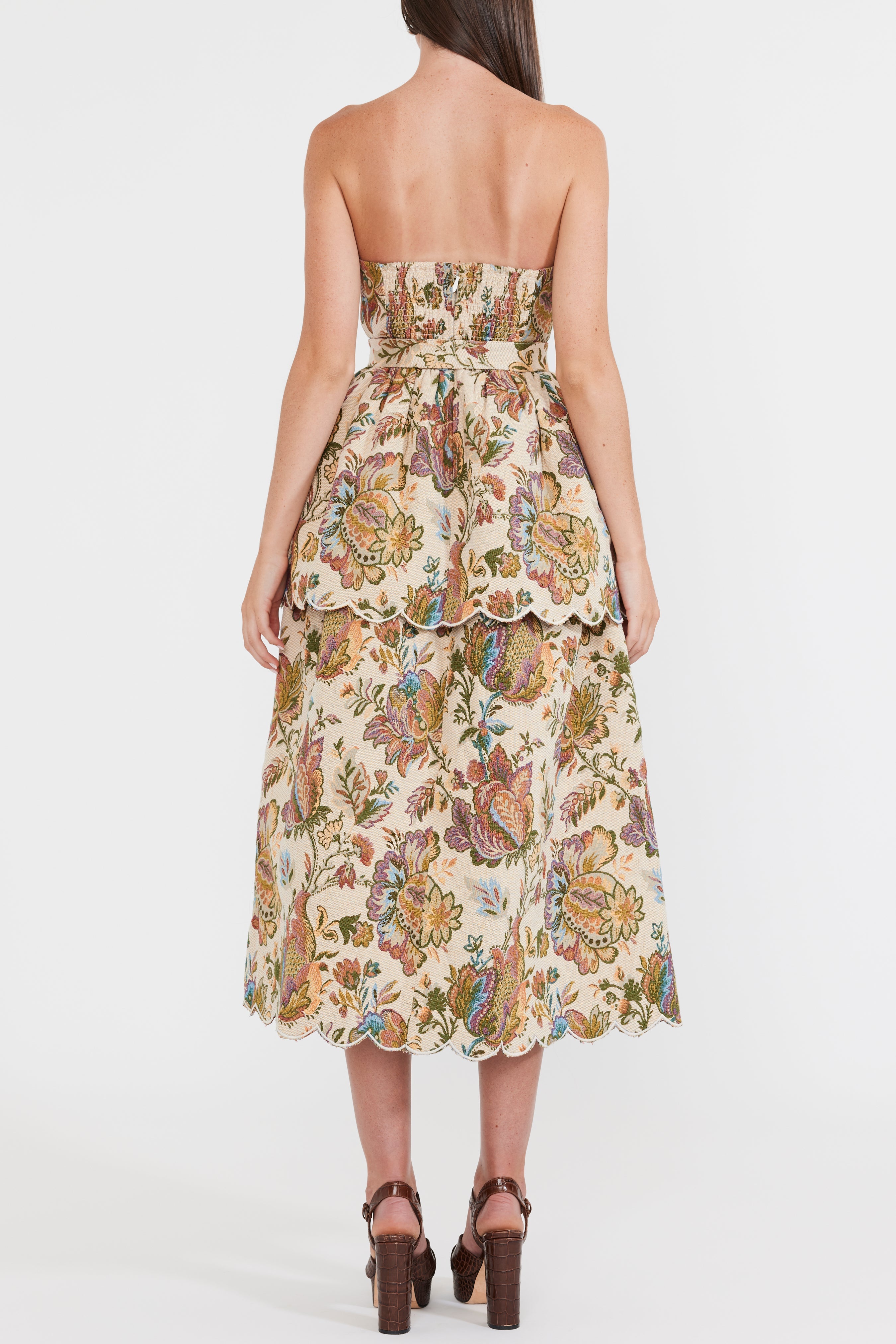 Daisy Dress in Rainbow Floral Jacquard by Eddy