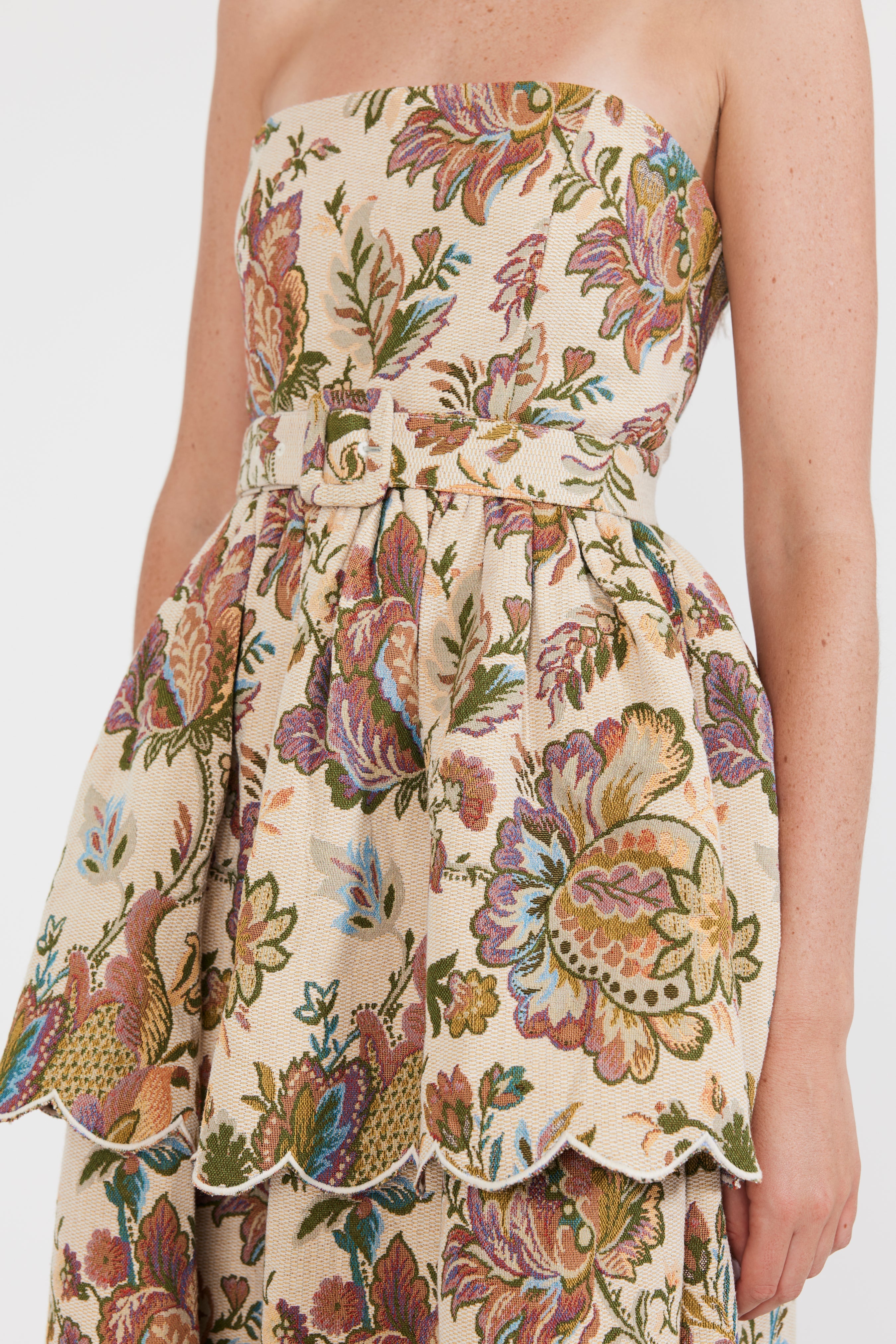 Daisy Dress in Rainbow Floral Jacquard by Eddy