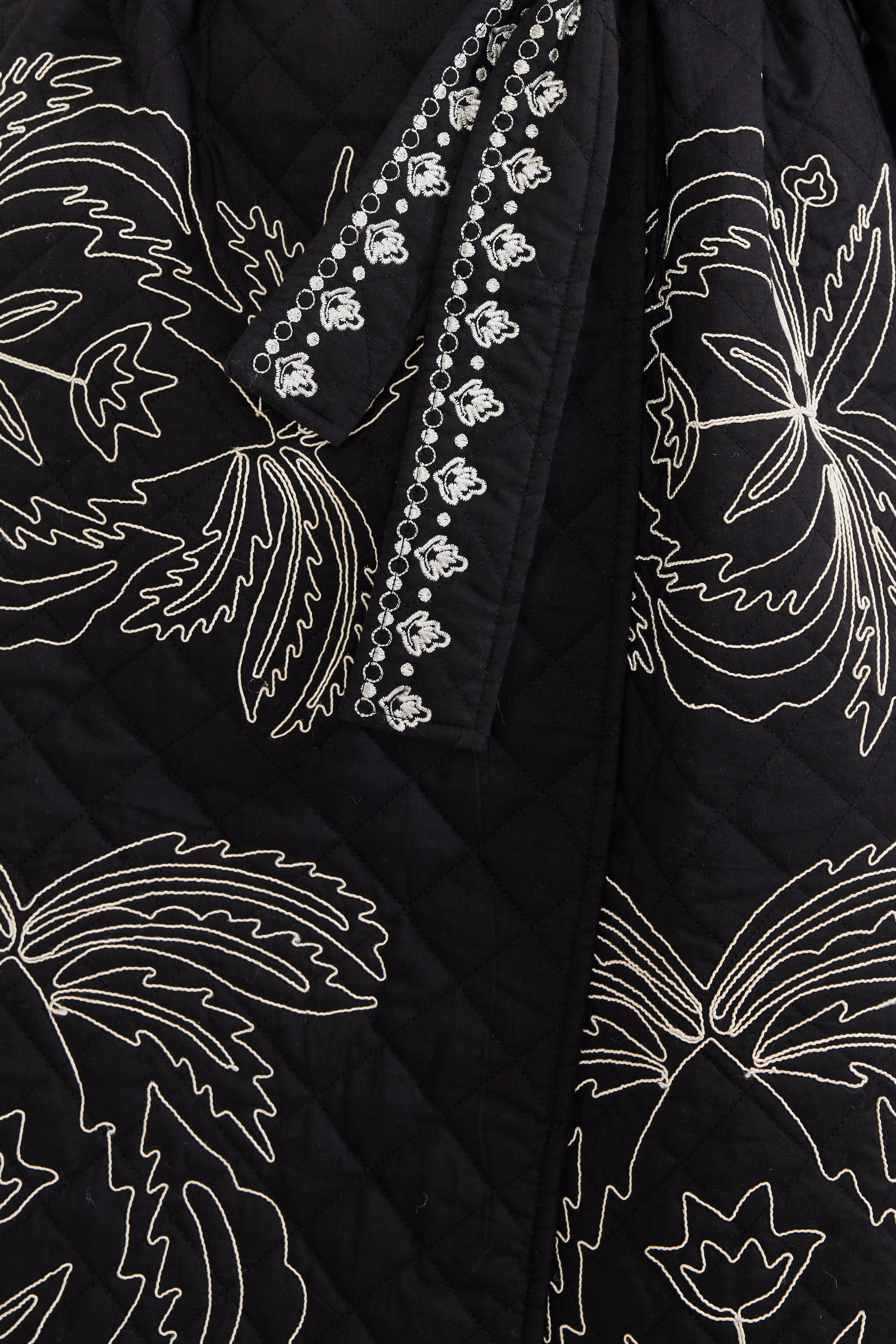 Palak Embroidered Quilted Wrap Jacket by Eddy