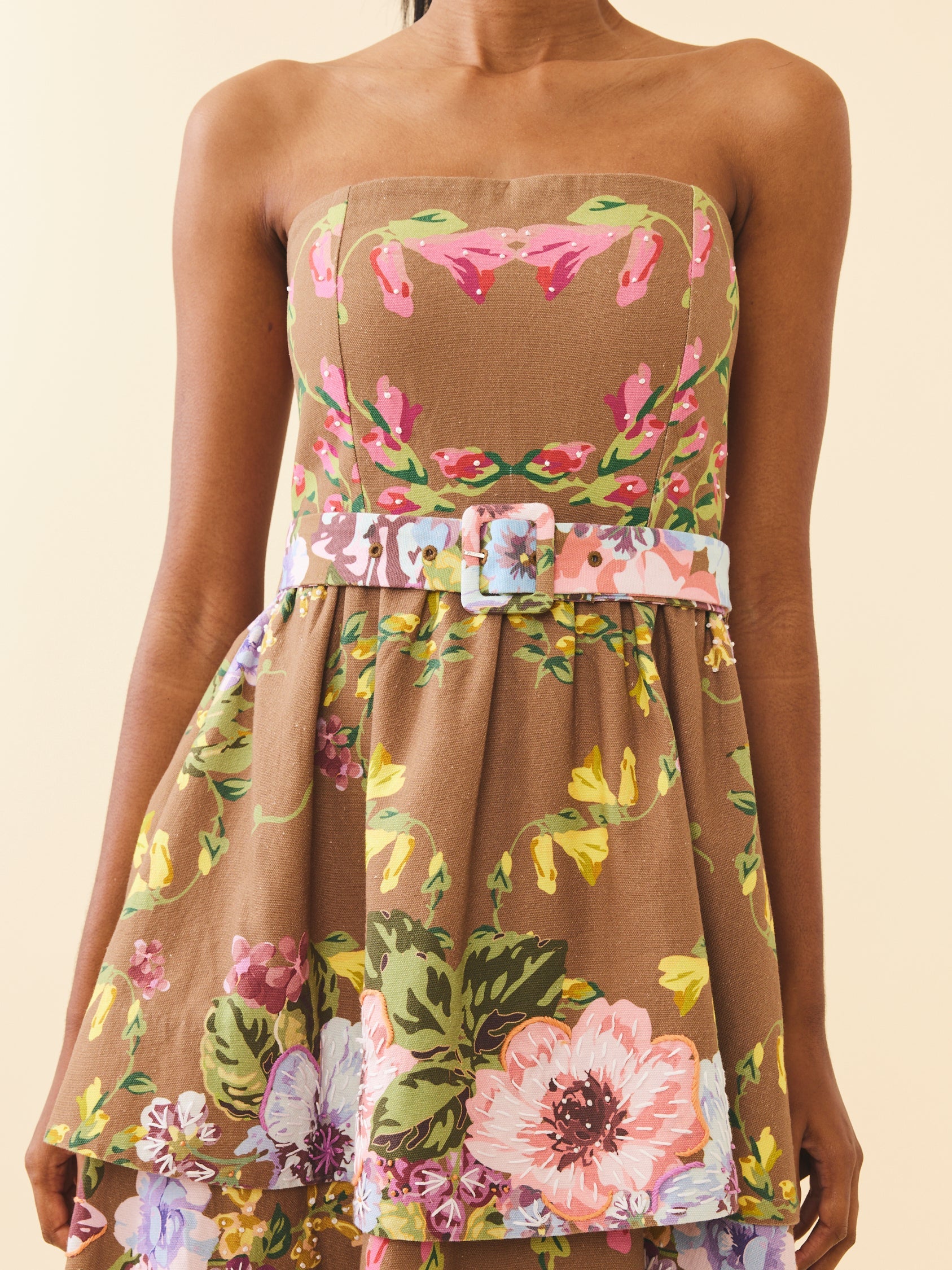 Daisy Dress in Caramel Victorian Floral by Eddy