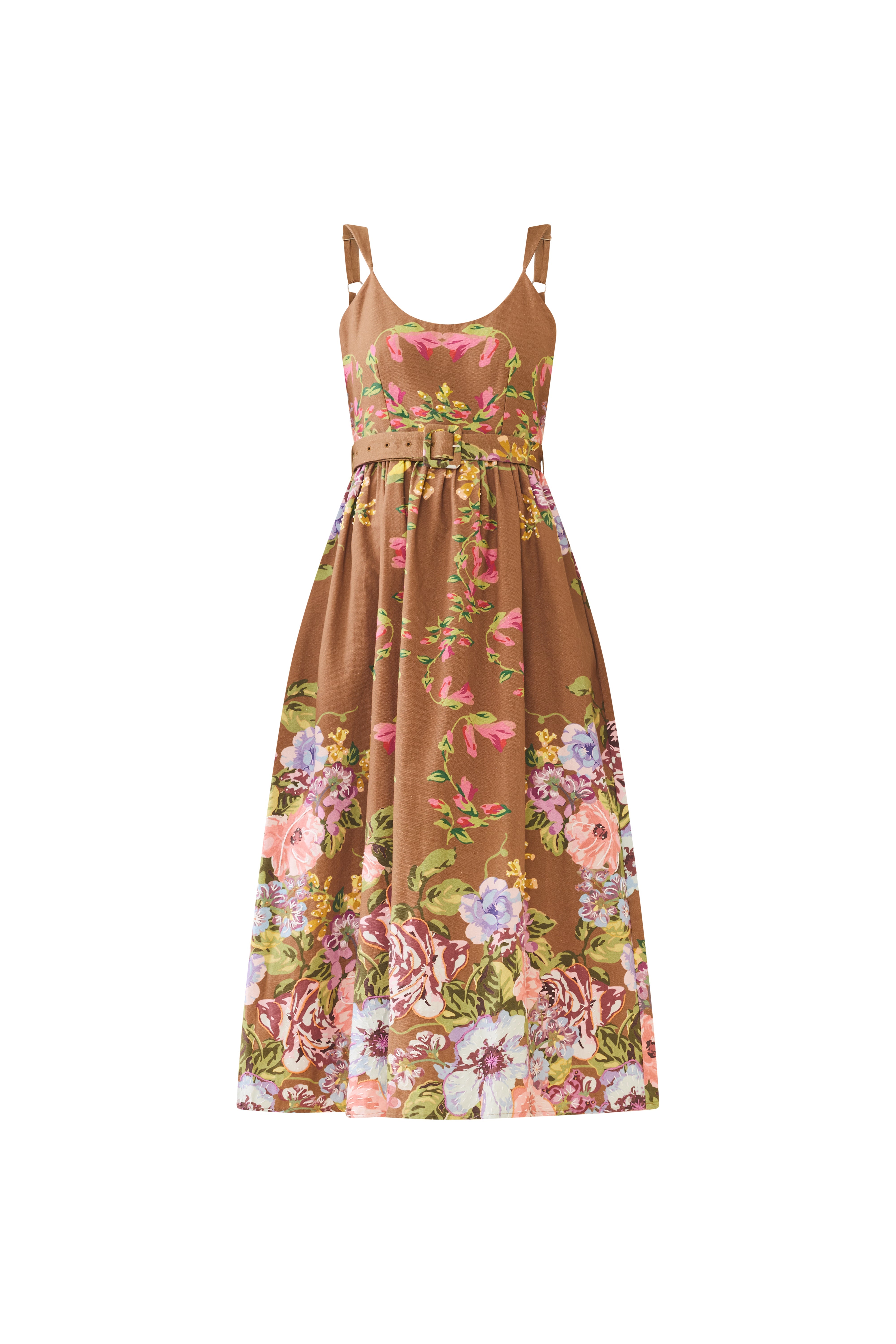 Katherine Dress in Caramel Victorian Floral by Eddy