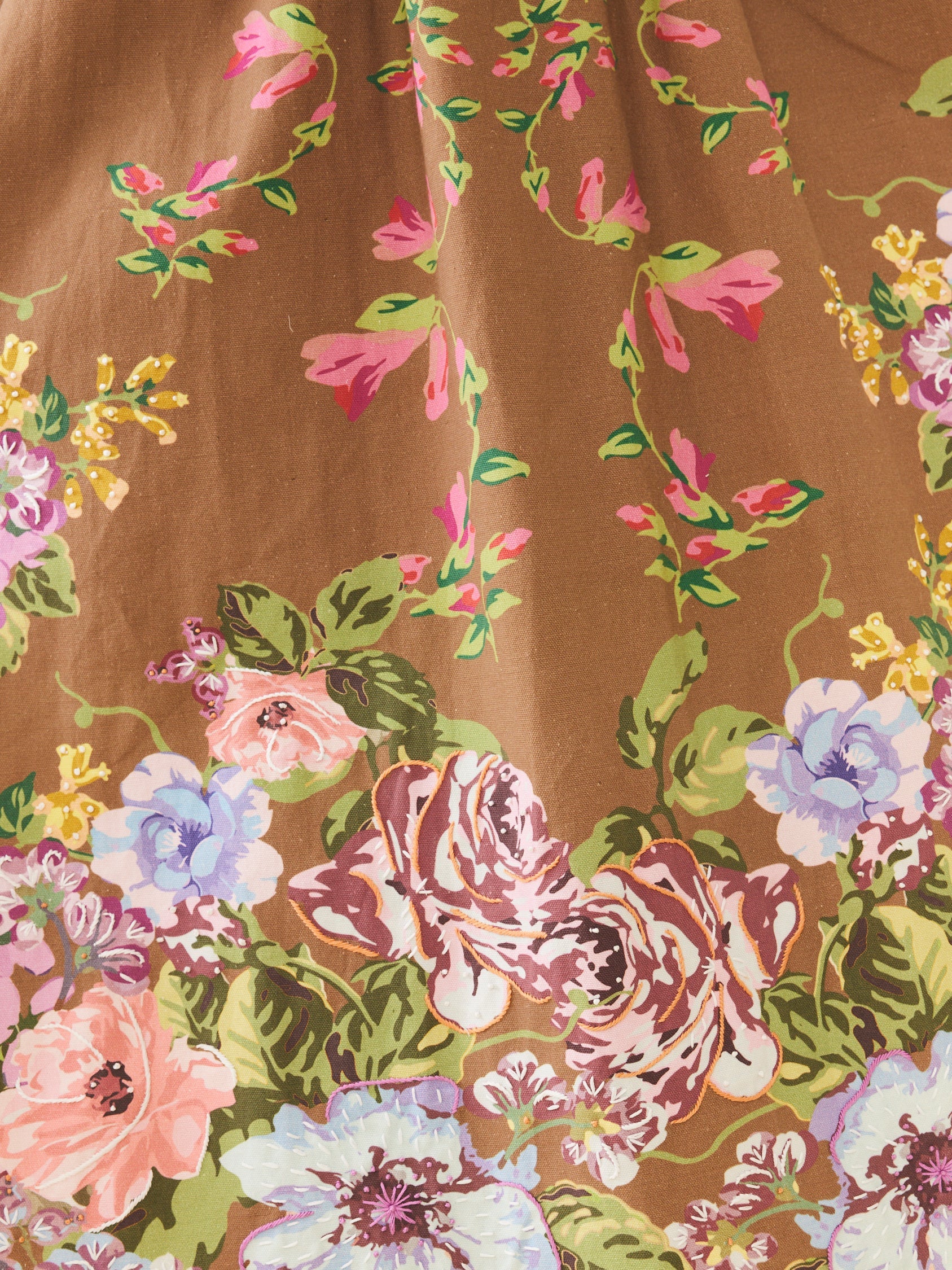 Katherine Dress in Caramel Victorian Floral by Eddy
