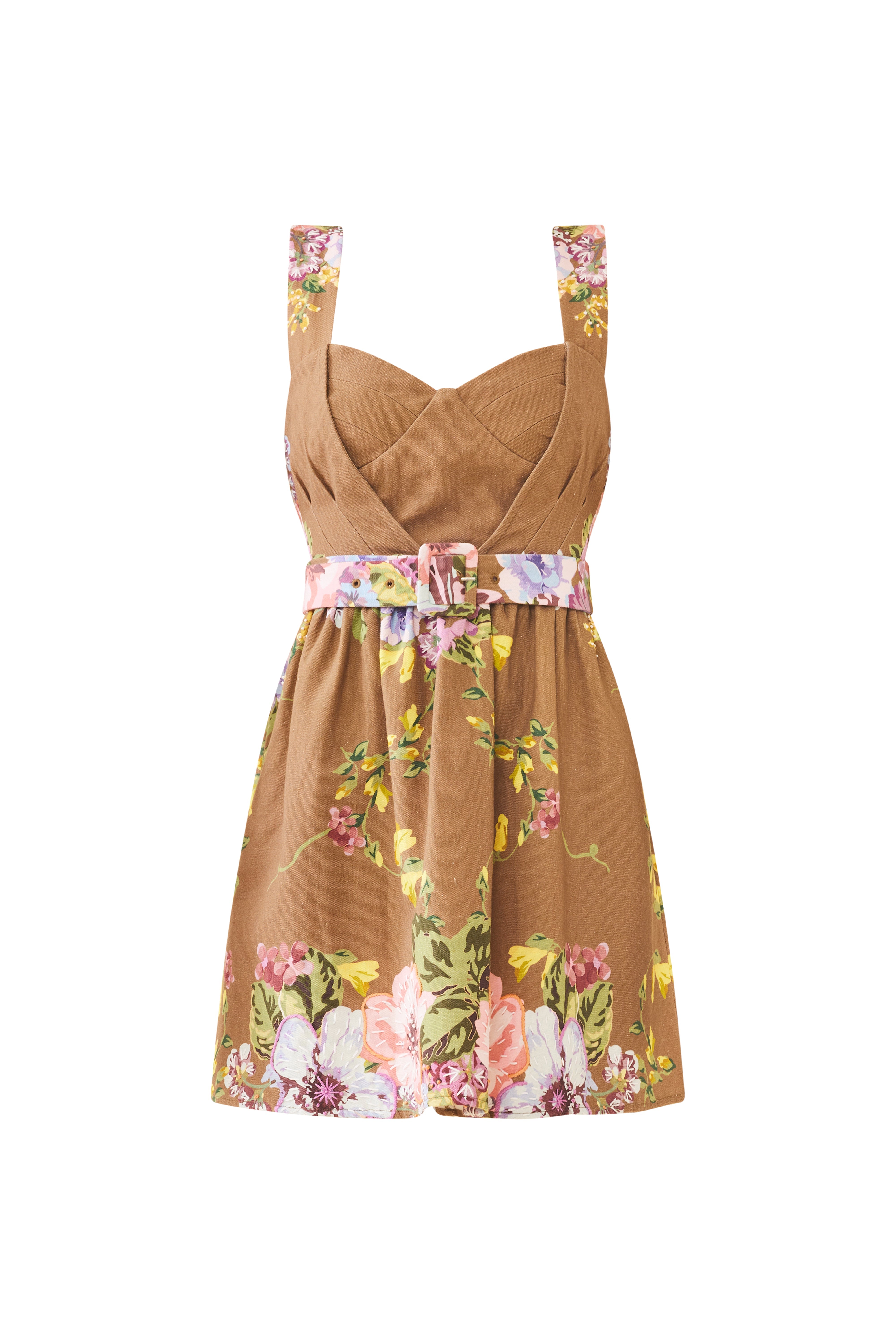 Georgie Dress in Caramel Victorian Floral by Eddy