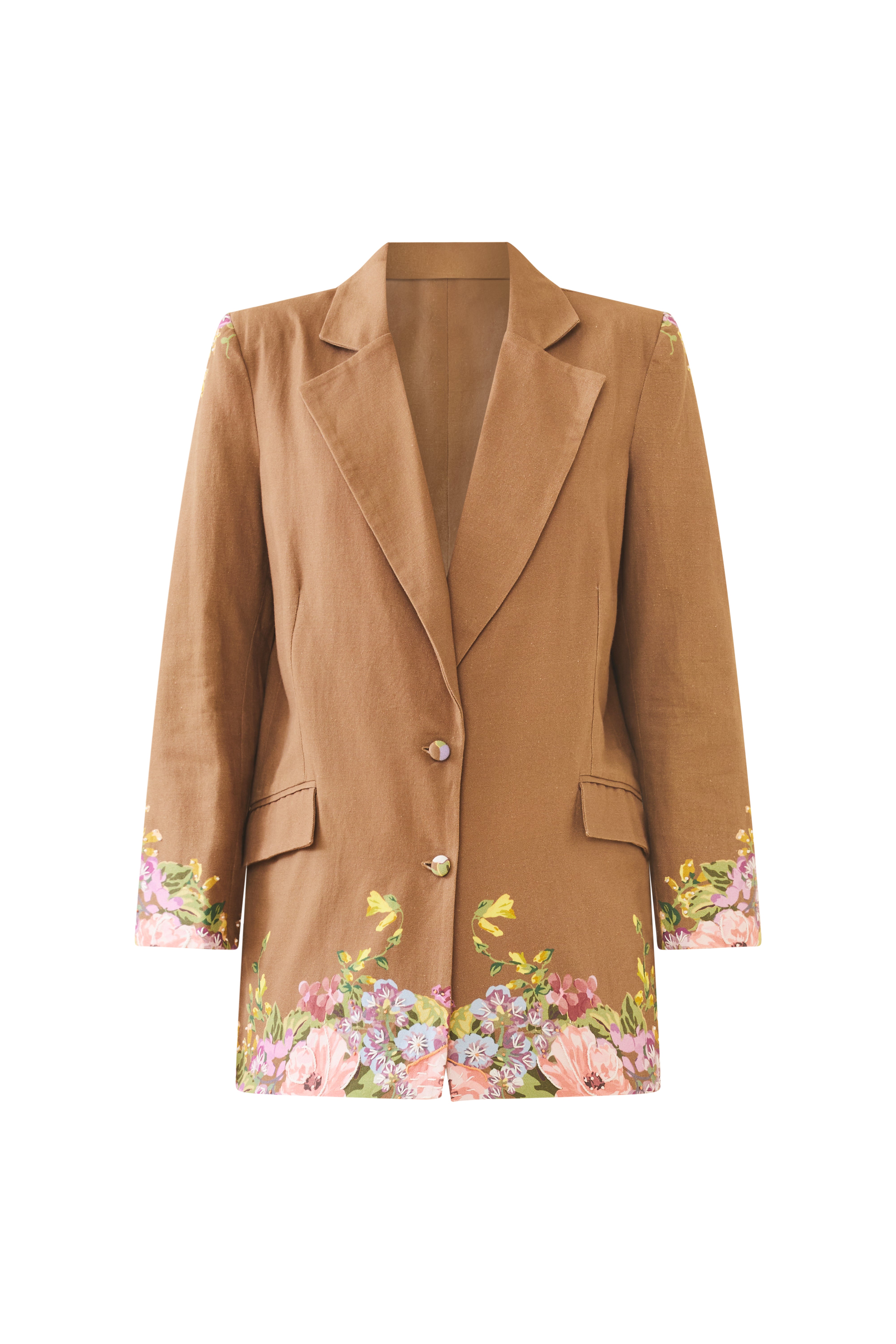 Sloan Blazer in Caramel Victorian Floral by Eddy