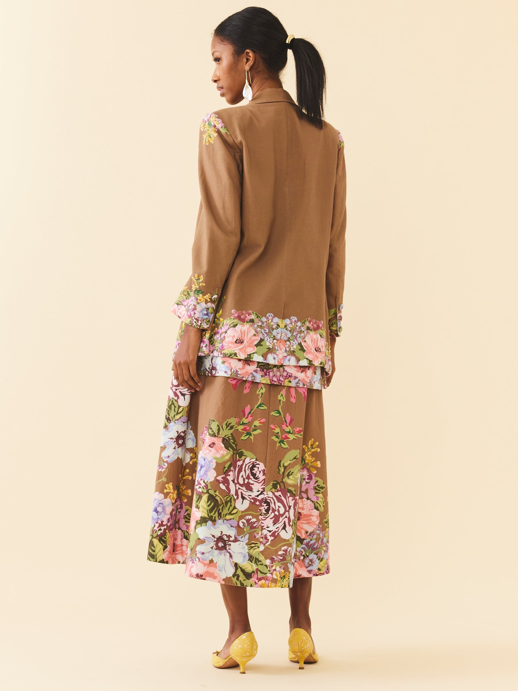 Sloan Blazer in Caramel Victorian Floral by Eddy