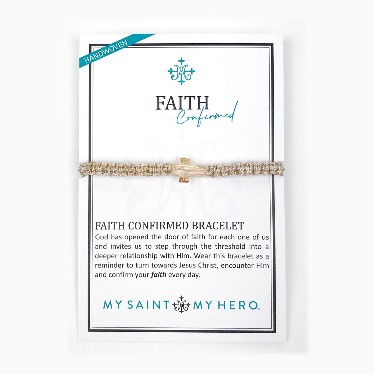 Faith Confirmed Crystal Cross Bracelet by My Saint My Hero