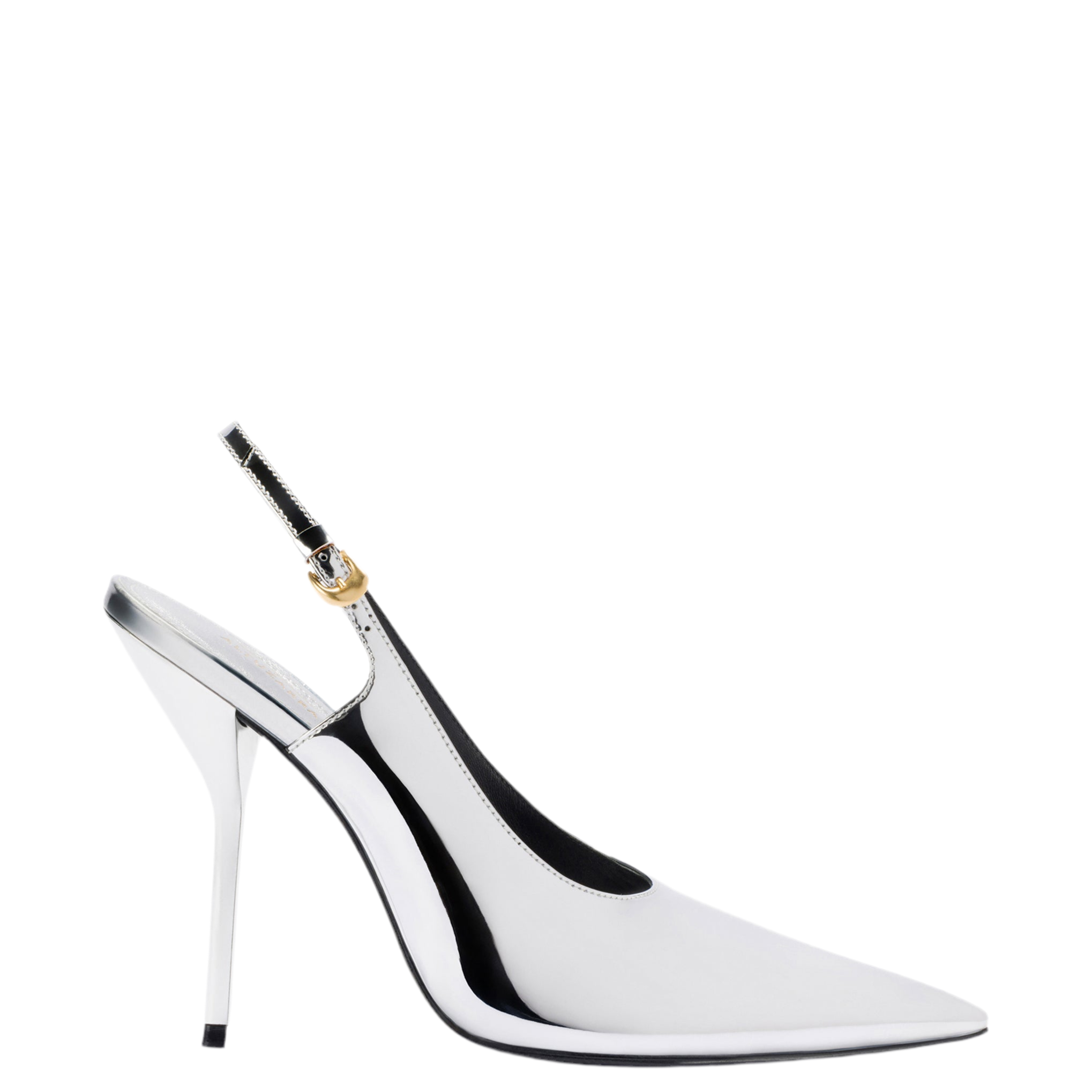 Larroudé x Altuzarra Pump In Silver Specchio by Larroudé