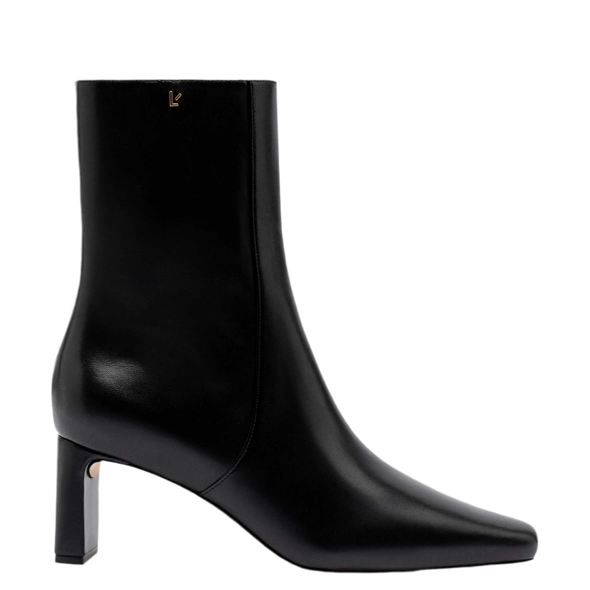 Alexis Bootie In Black Leather by Larroudé