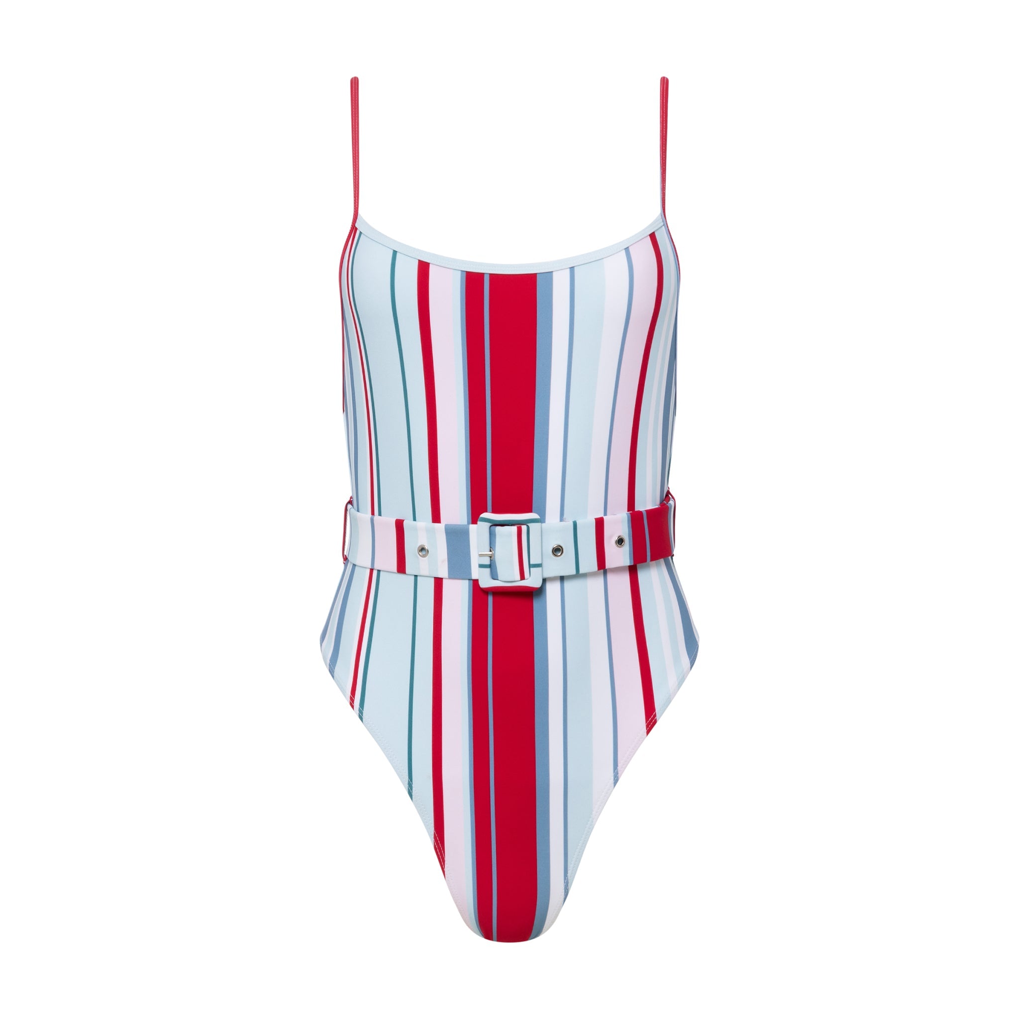 Carter Belted One Piece Retro Stripe by Sister Swim