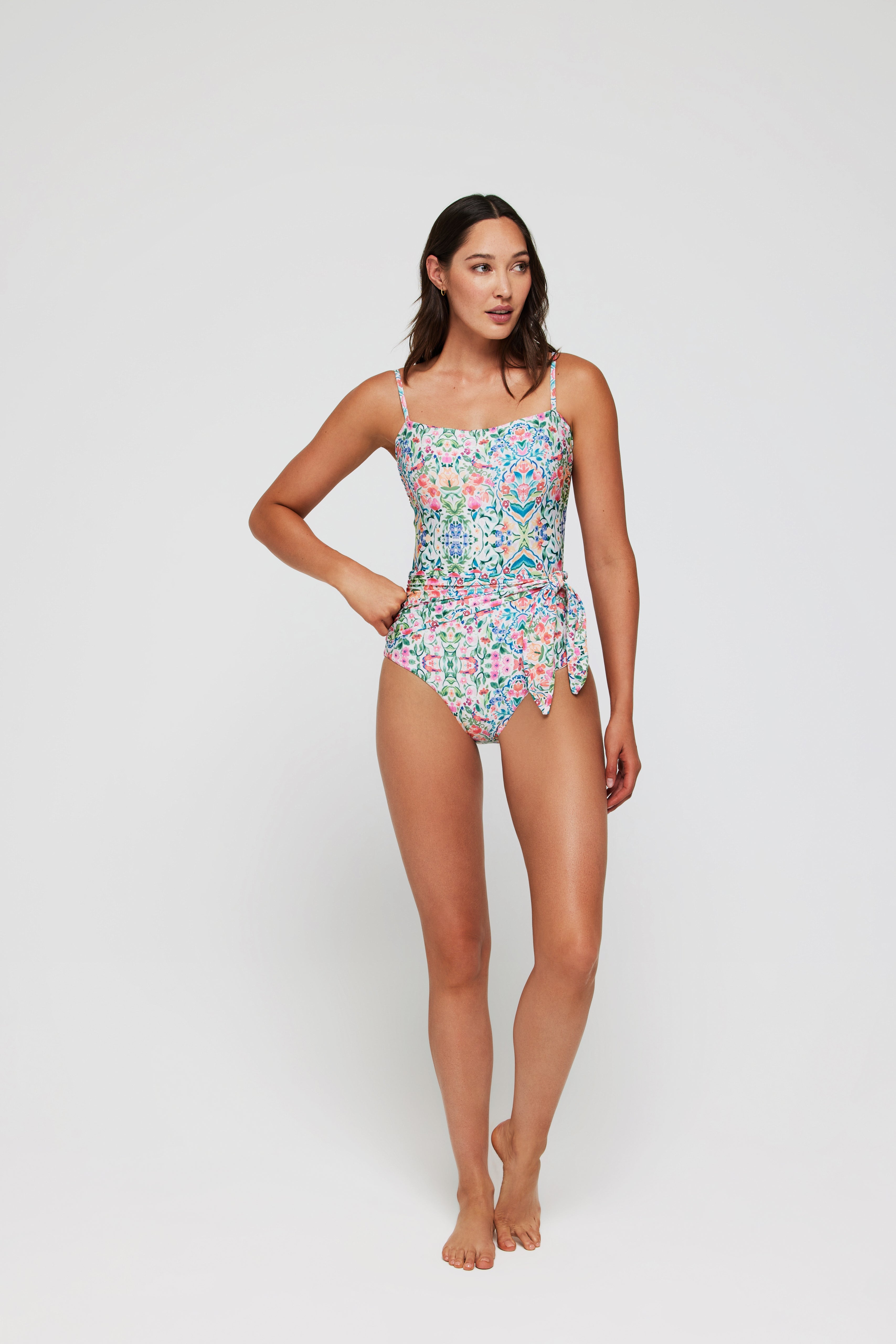Genevieve Bandeau One-Piece Swimsuit by Hermoza