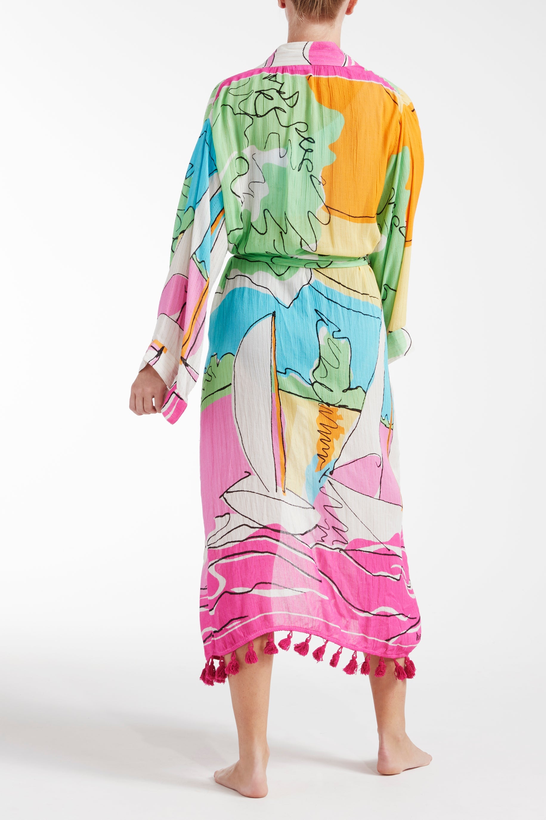 Noelle Fringe Robe by Hermoza