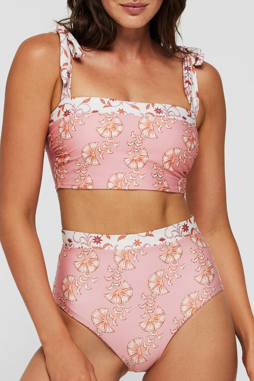 Becca Tie Strap Two-Piece Bikini Top by Hermoza