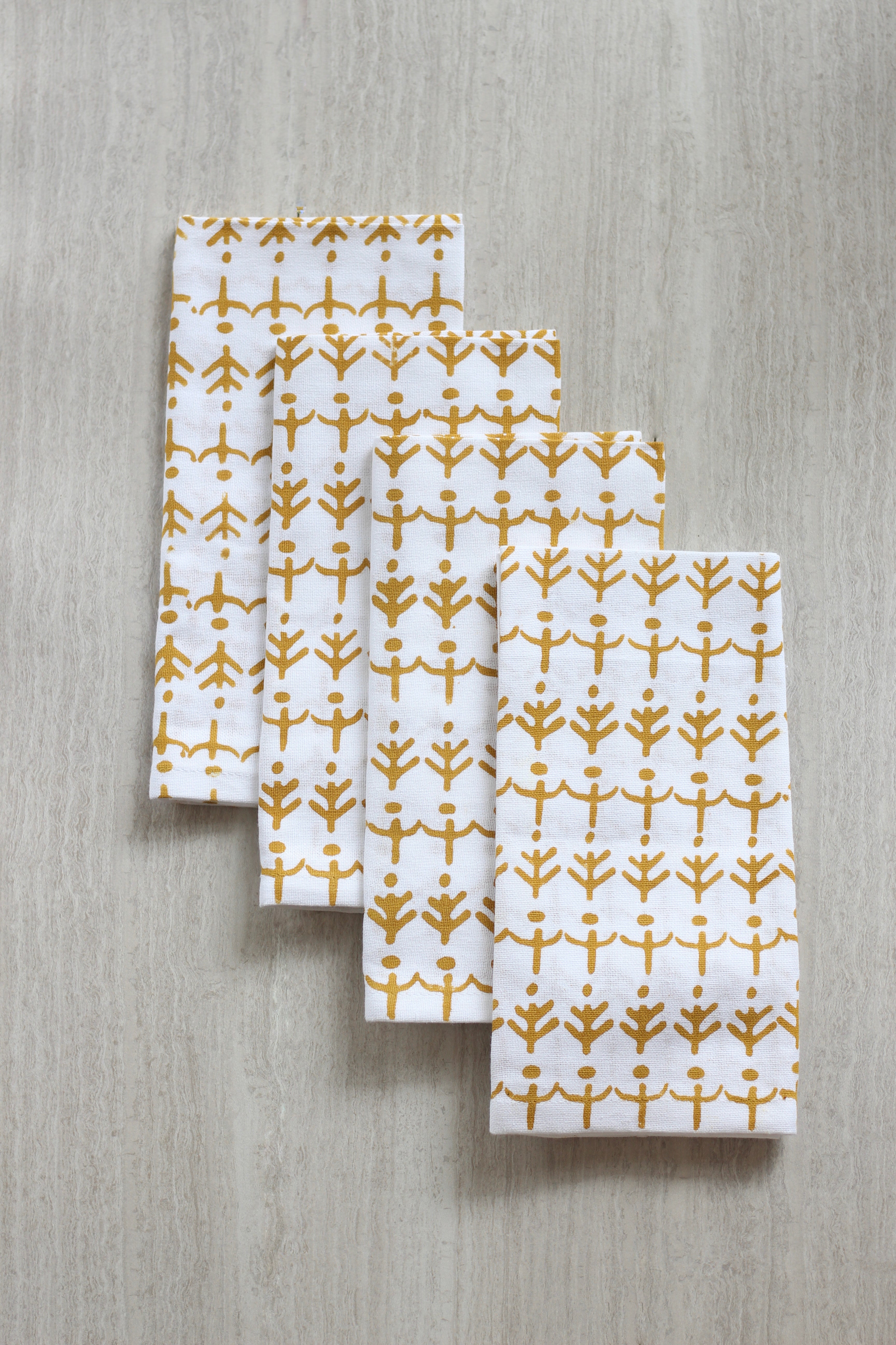 Dinner Napkins (set of 4) - Otomi, Mustard by Mended
