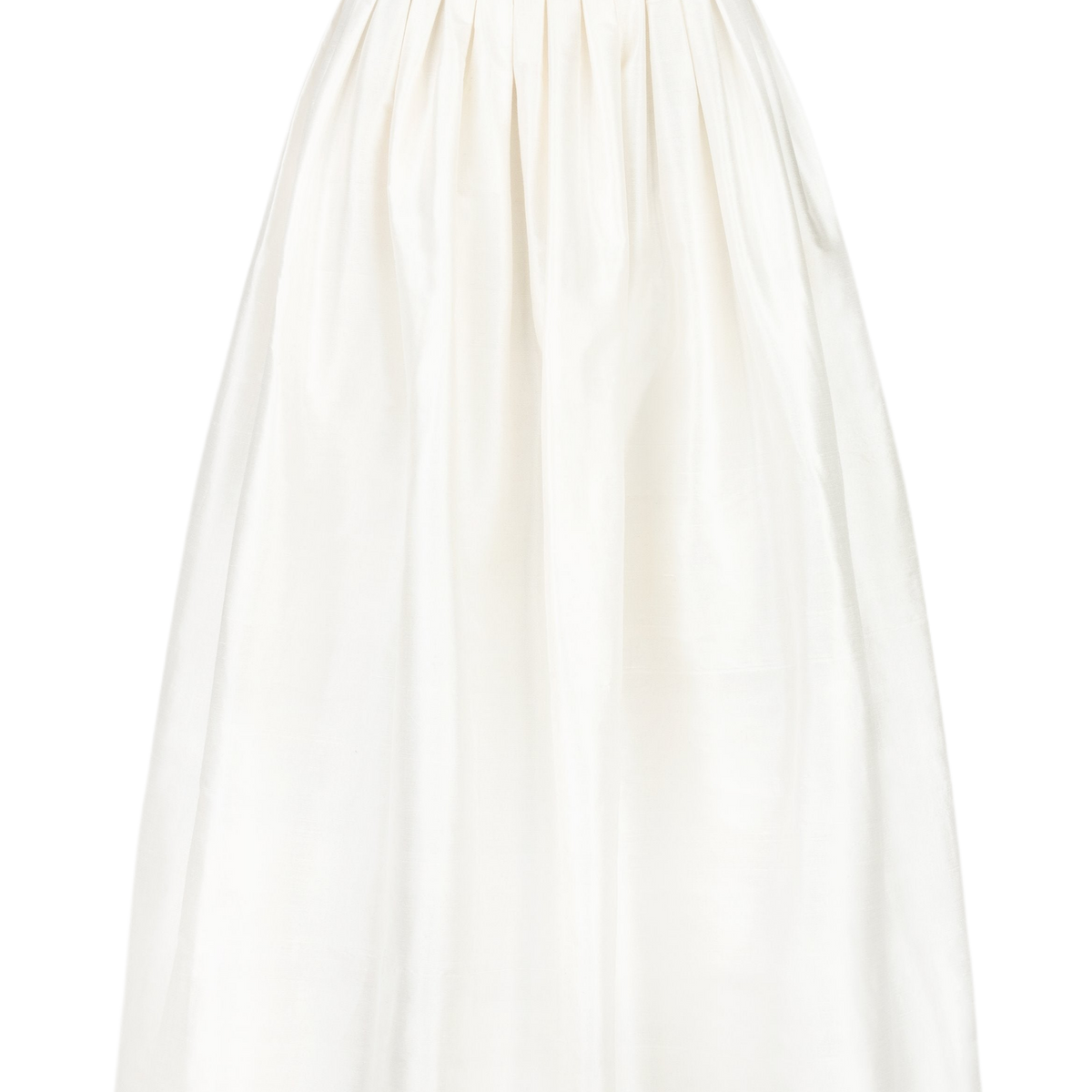 Raw Silk Taffeta Yass Skirt - Off White by Rosewater House