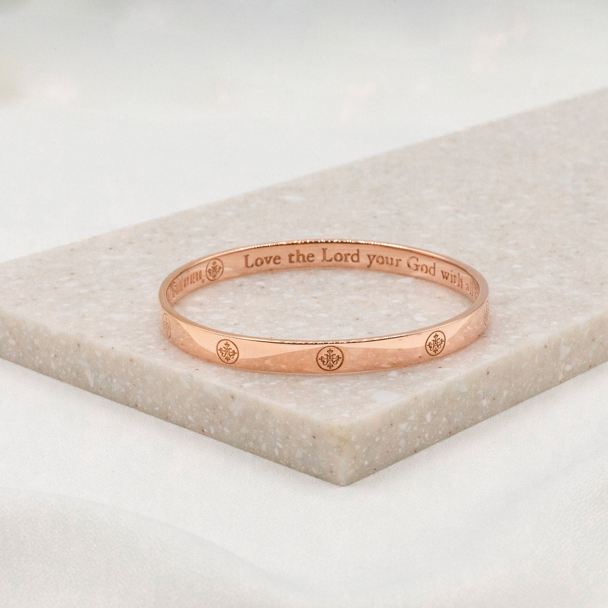 Greatest Love Deuteronomy 6:5 Bangle - Vermeil Rose Gold by My Saint My Hero