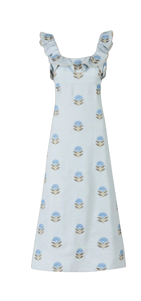 Malika Dress - Blue & Baby Blue by RosewaterHouse