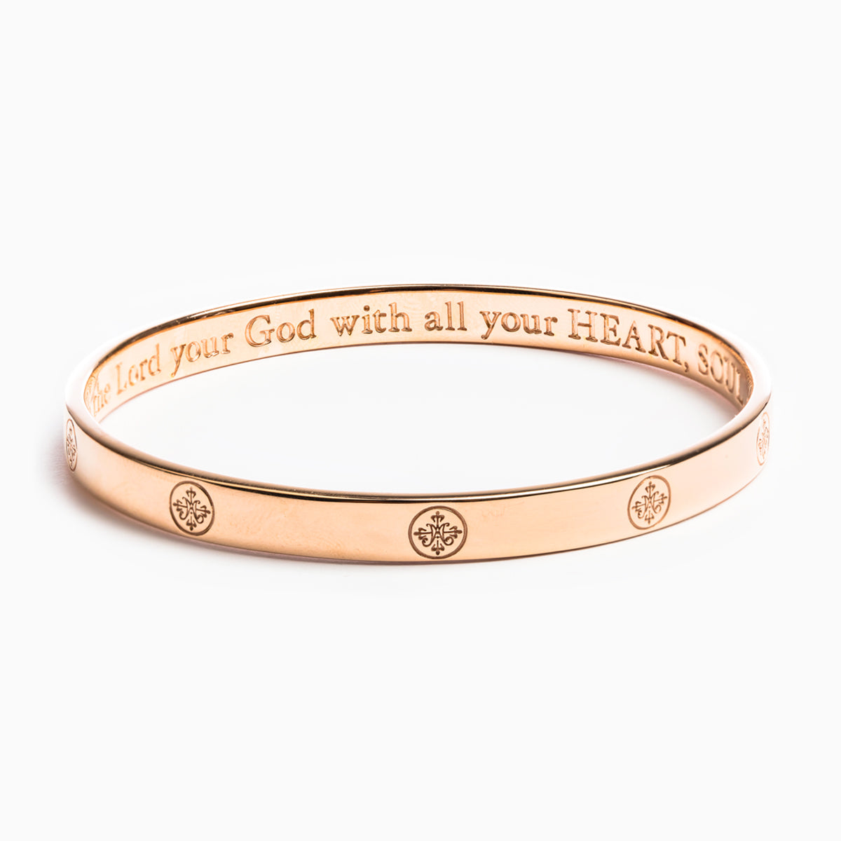 Greatest Love Deuteronomy 6:5 Bangle - Vermeil Rose Gold by My Saint My Hero