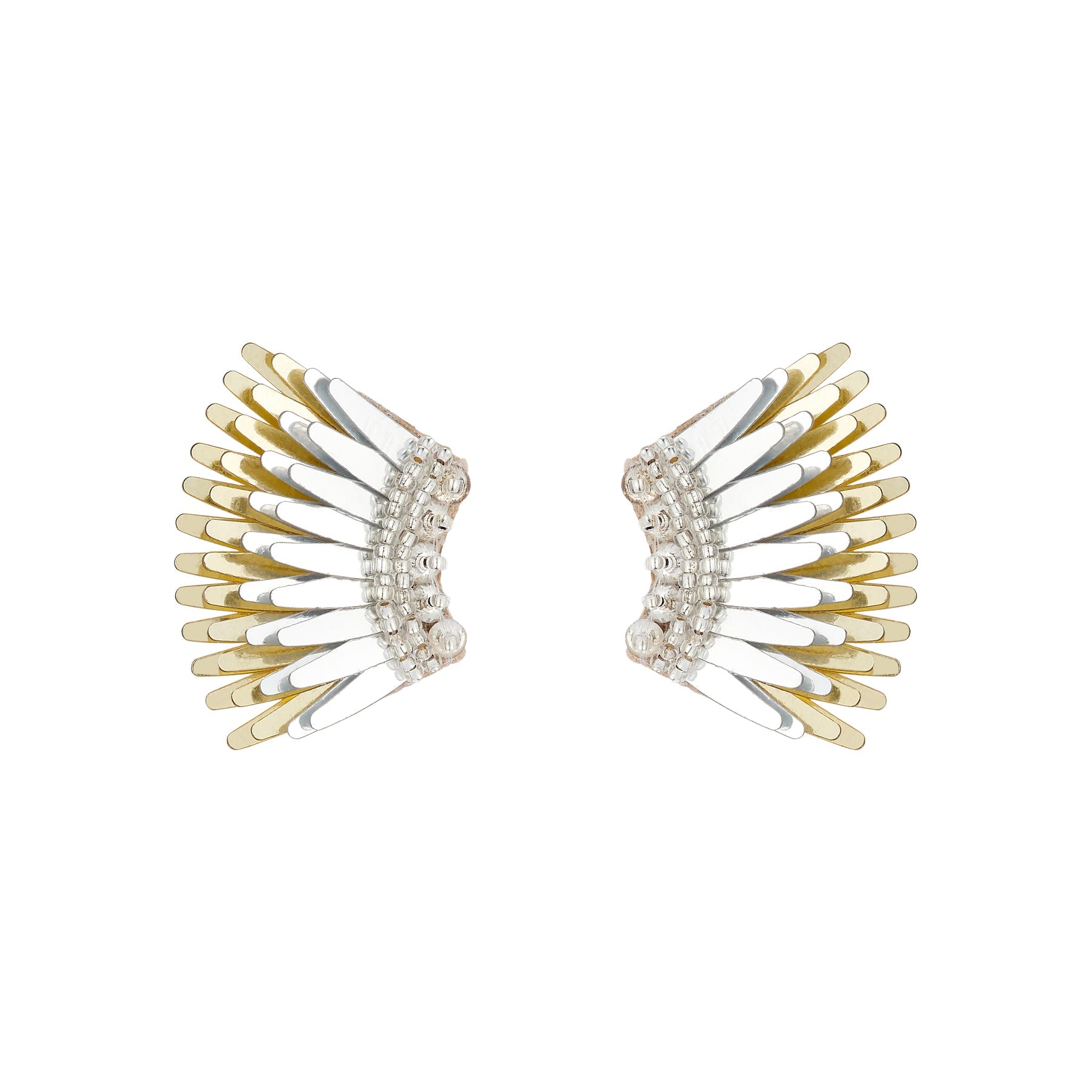 Micro Madeline Earrings Silver Gold by Mignonne Gavigan