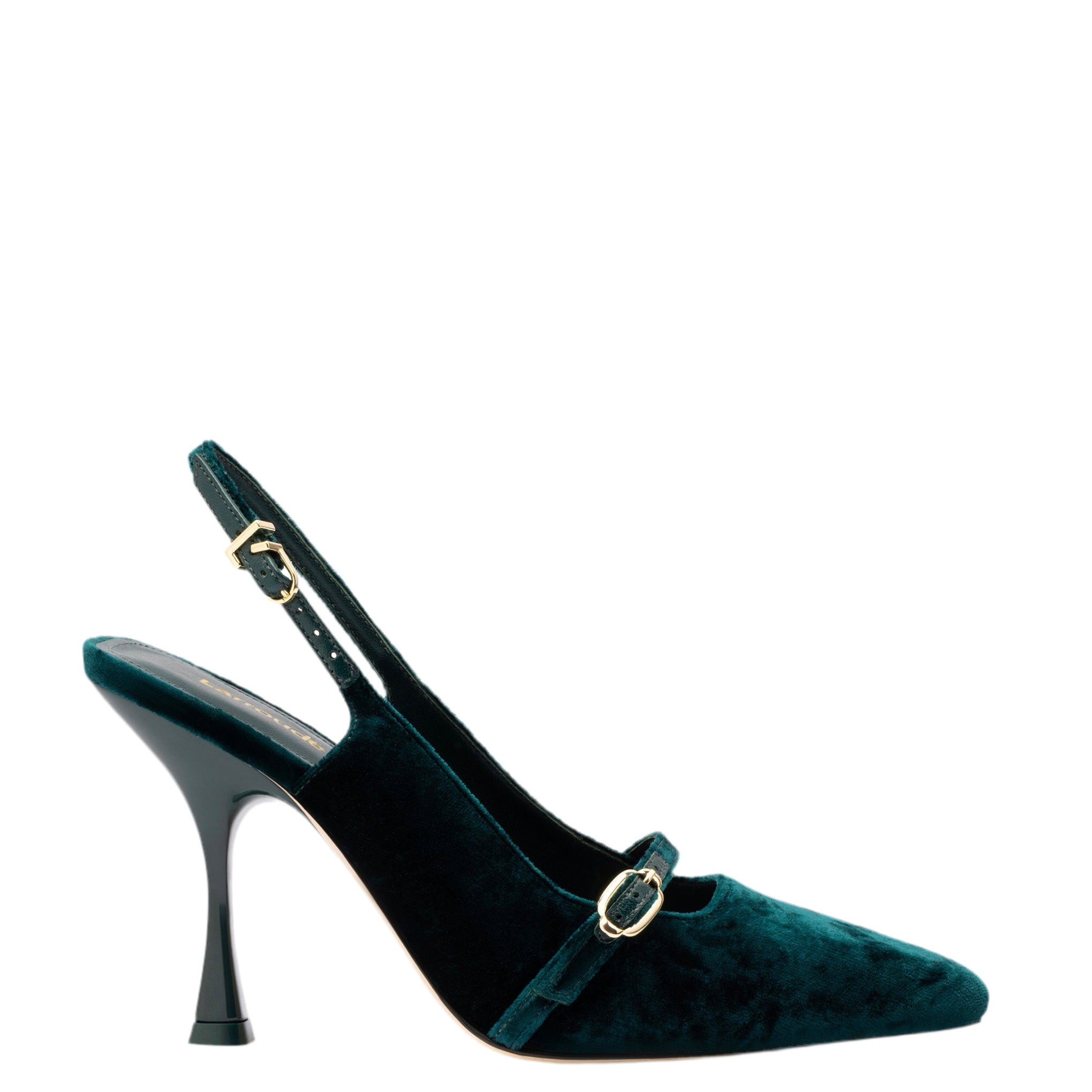 Ines Hi Pump In Jungle Velvet by Larroudé