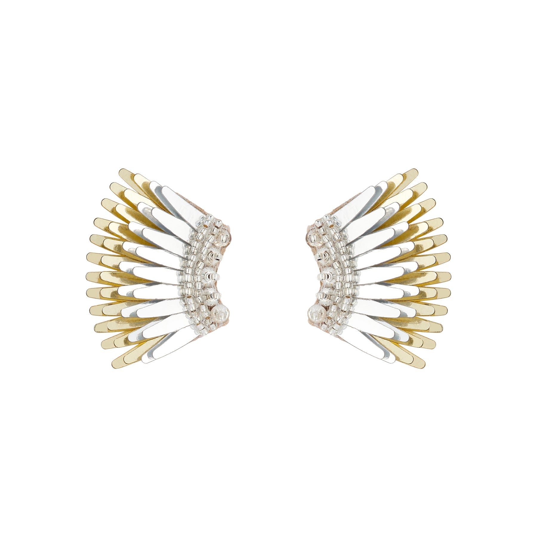 Micro Madeline Earrings Silver Gold by Mignonne Gavigan