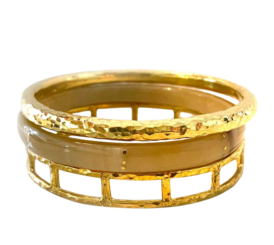Zahra Set of 3 Stacking Bangle Bracelets by Akola