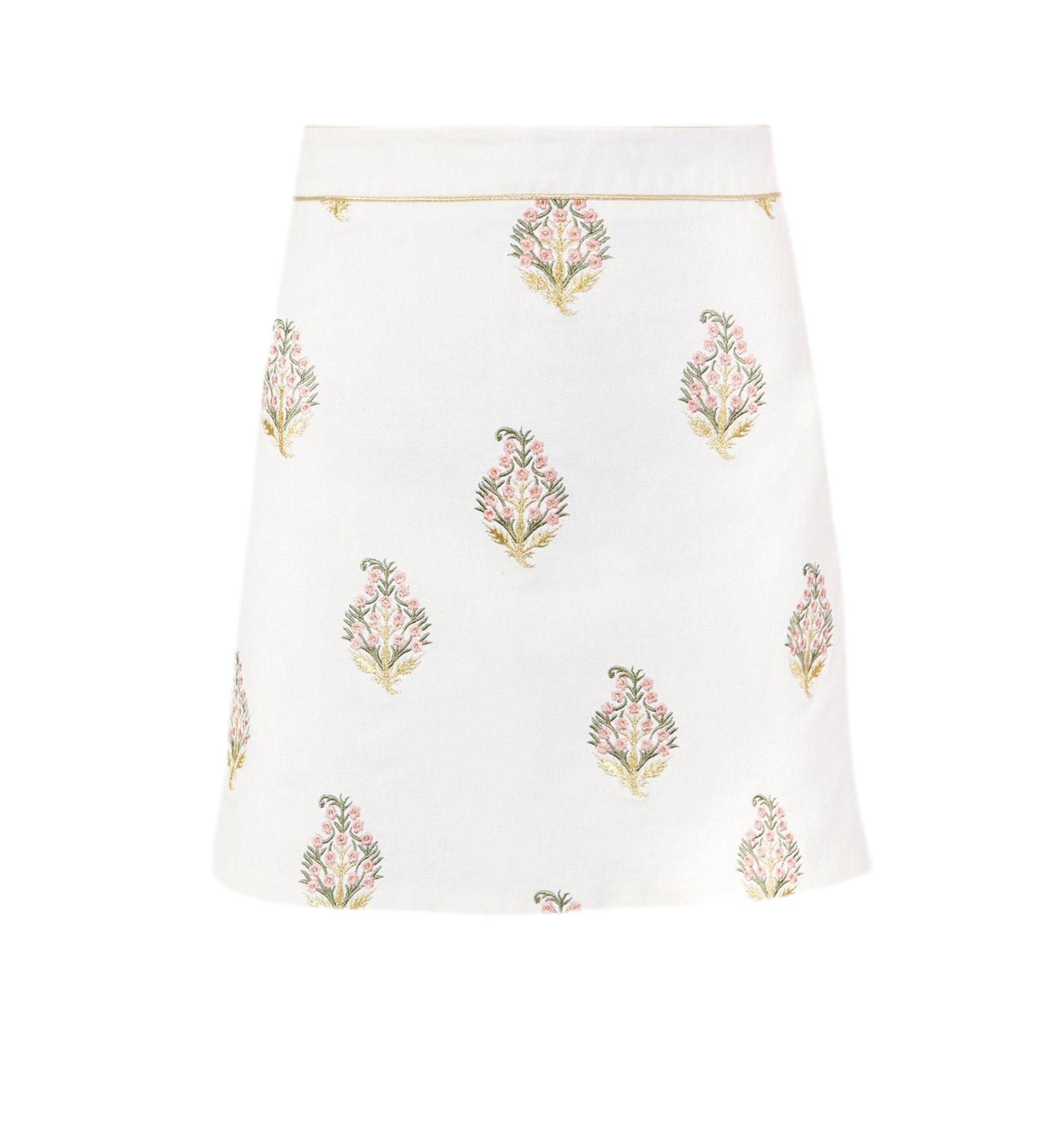 Sarv Mini Skirt - White & Pink by Rosewater House