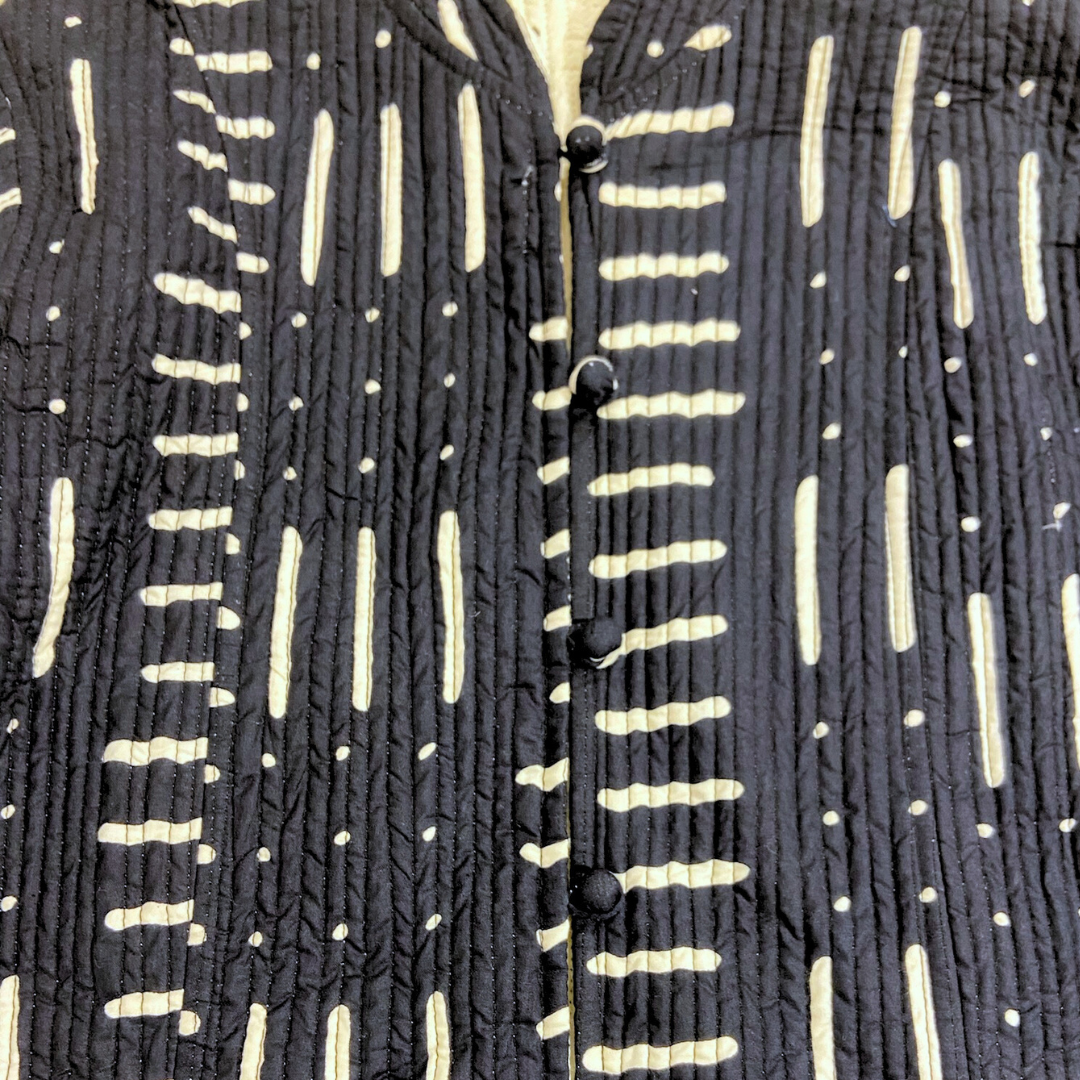 The Black & White Ellison Long Button-Front Jacket by Blue Door London