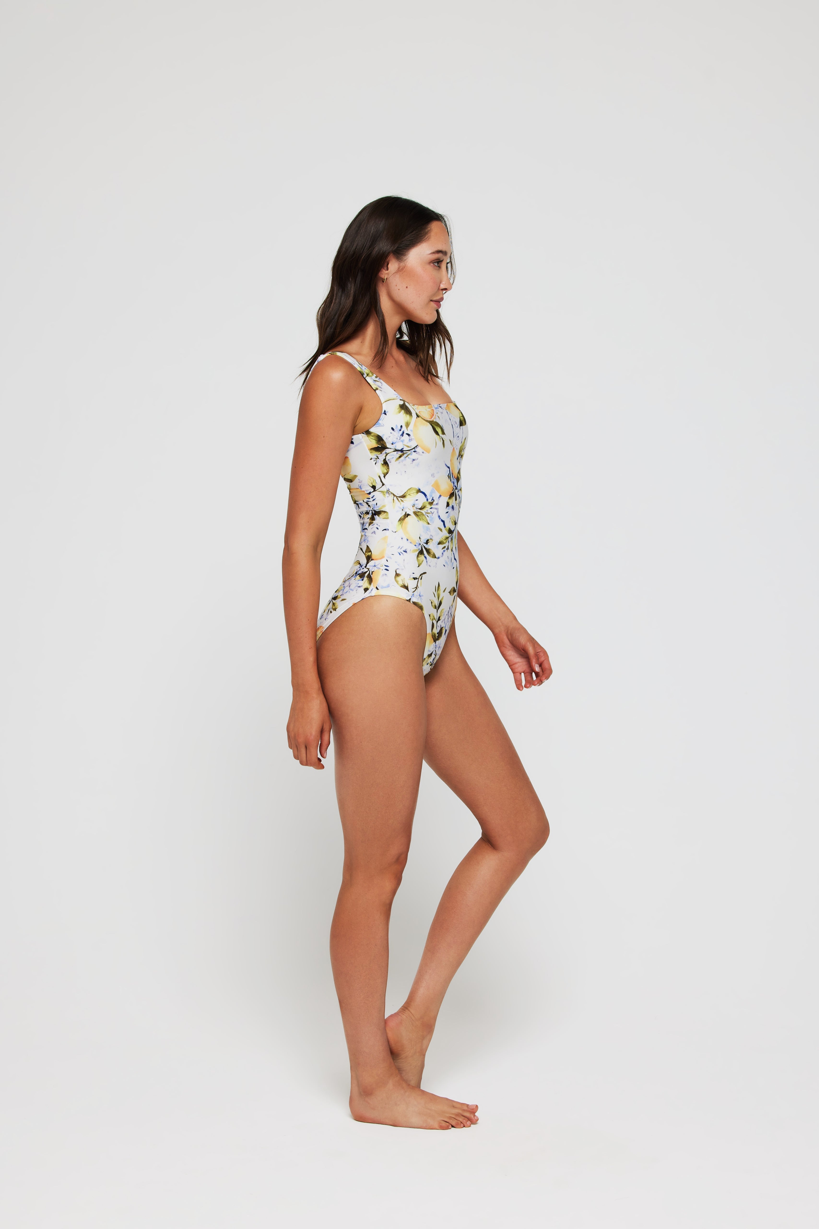 Janece Seamless Square Neck One-piece Swimsuit by Hermoza