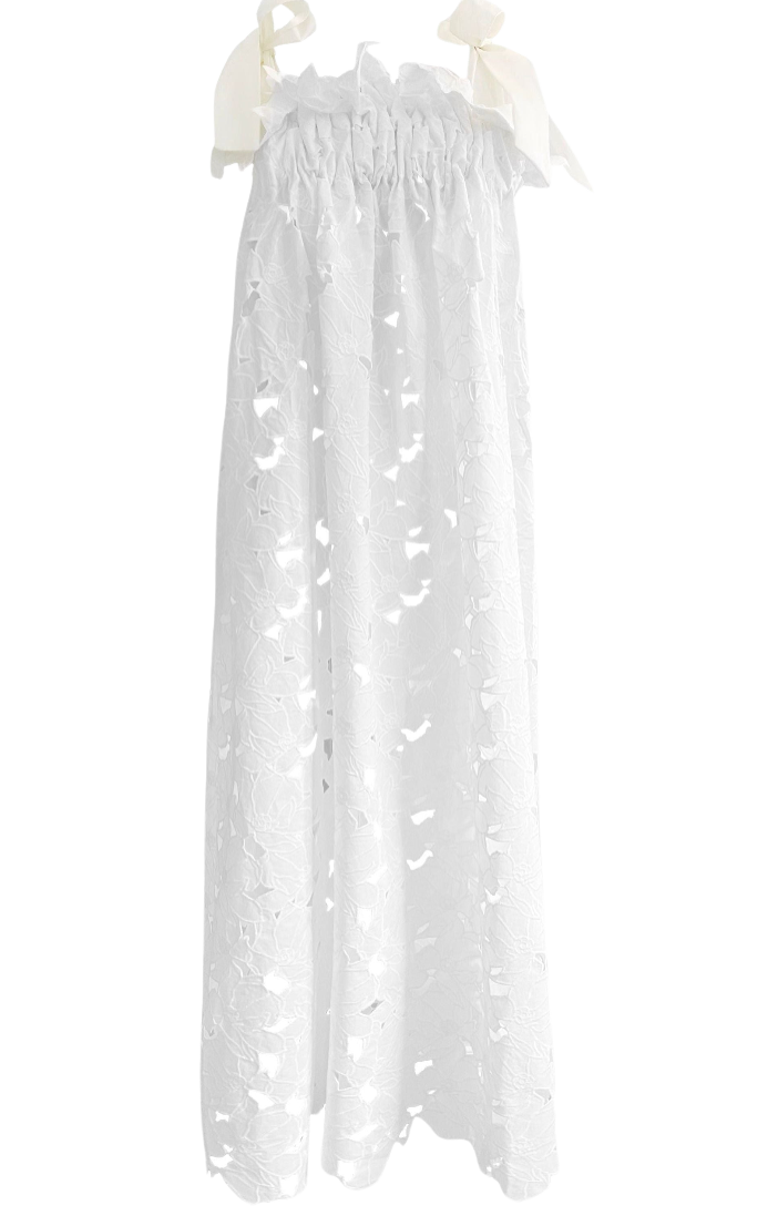 Jaime White Magnolia Lace Dress by Casey Marks