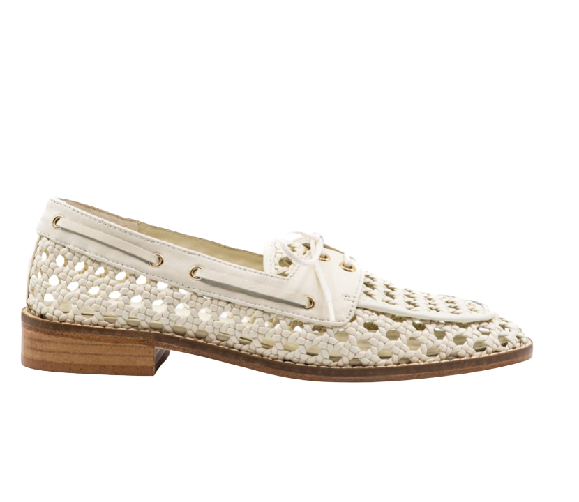 Carla White Leather Loafer by Andrea Gomez