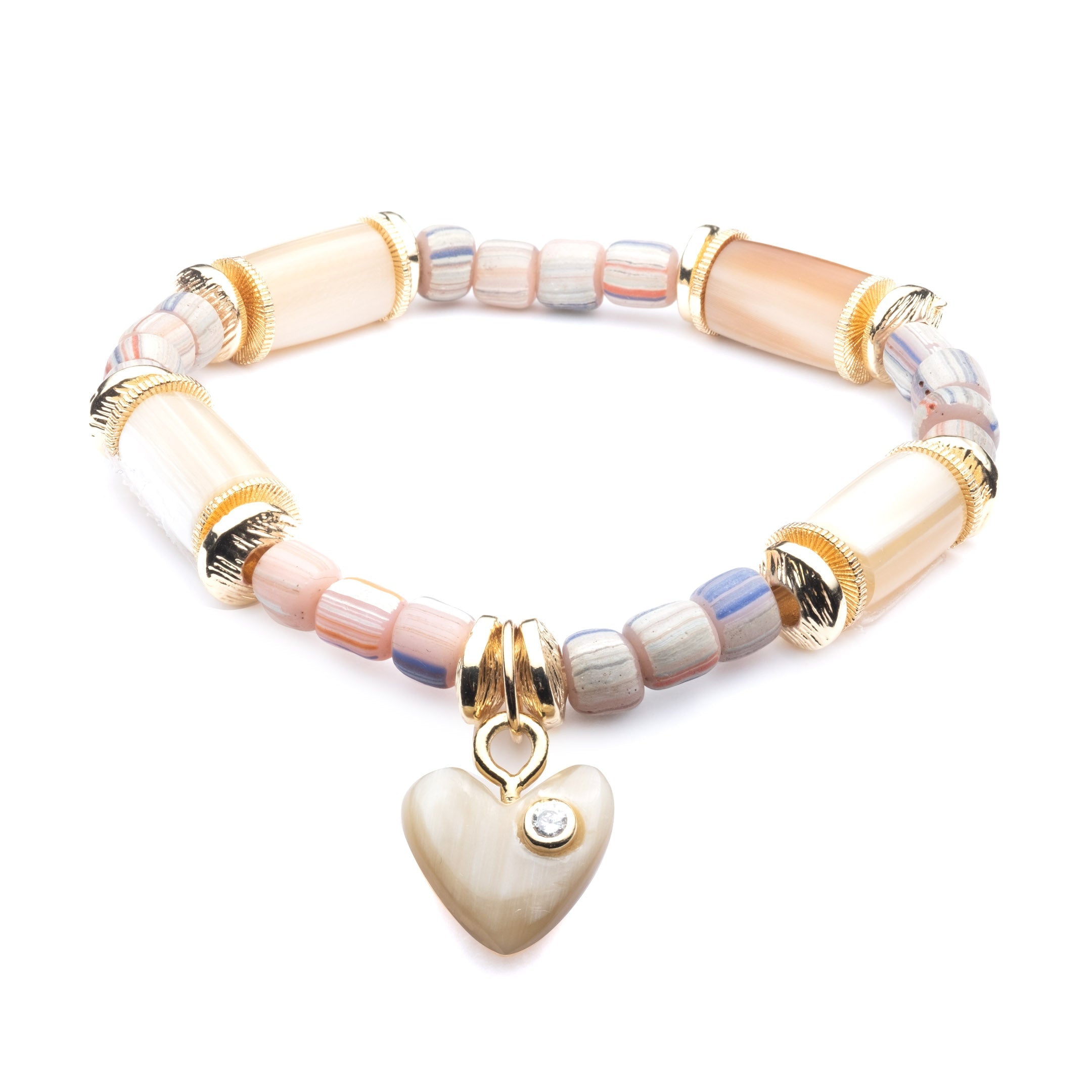 Jasmine Heart Charm Bracelet by Akola