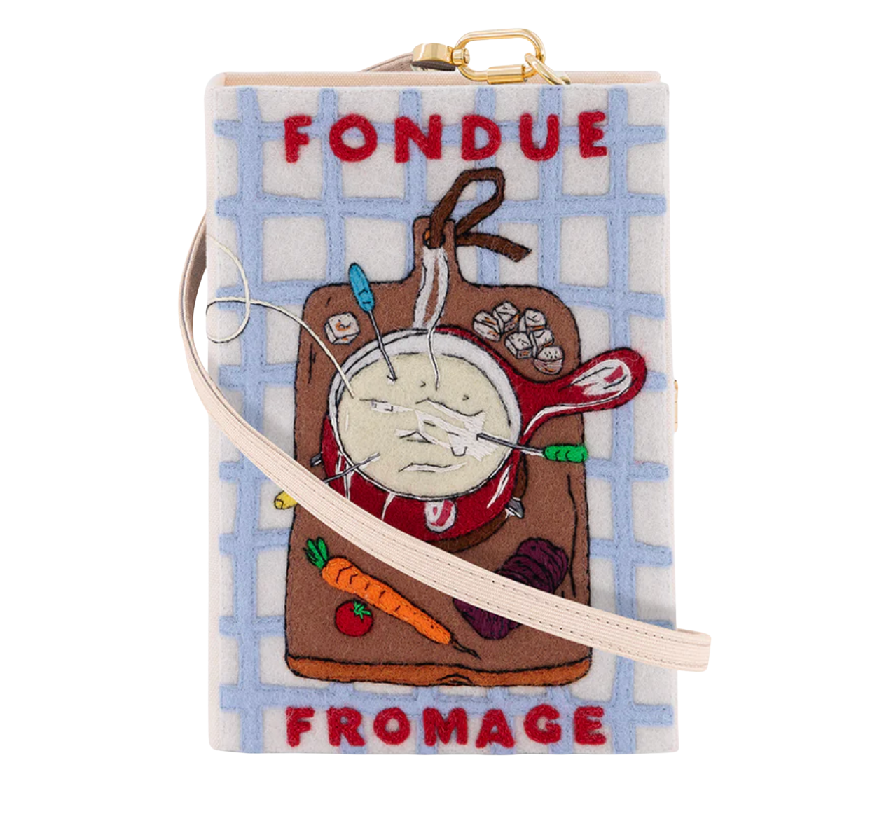 Fondue Fromage (Strapped) Book Clutch by Olympia Le Tan