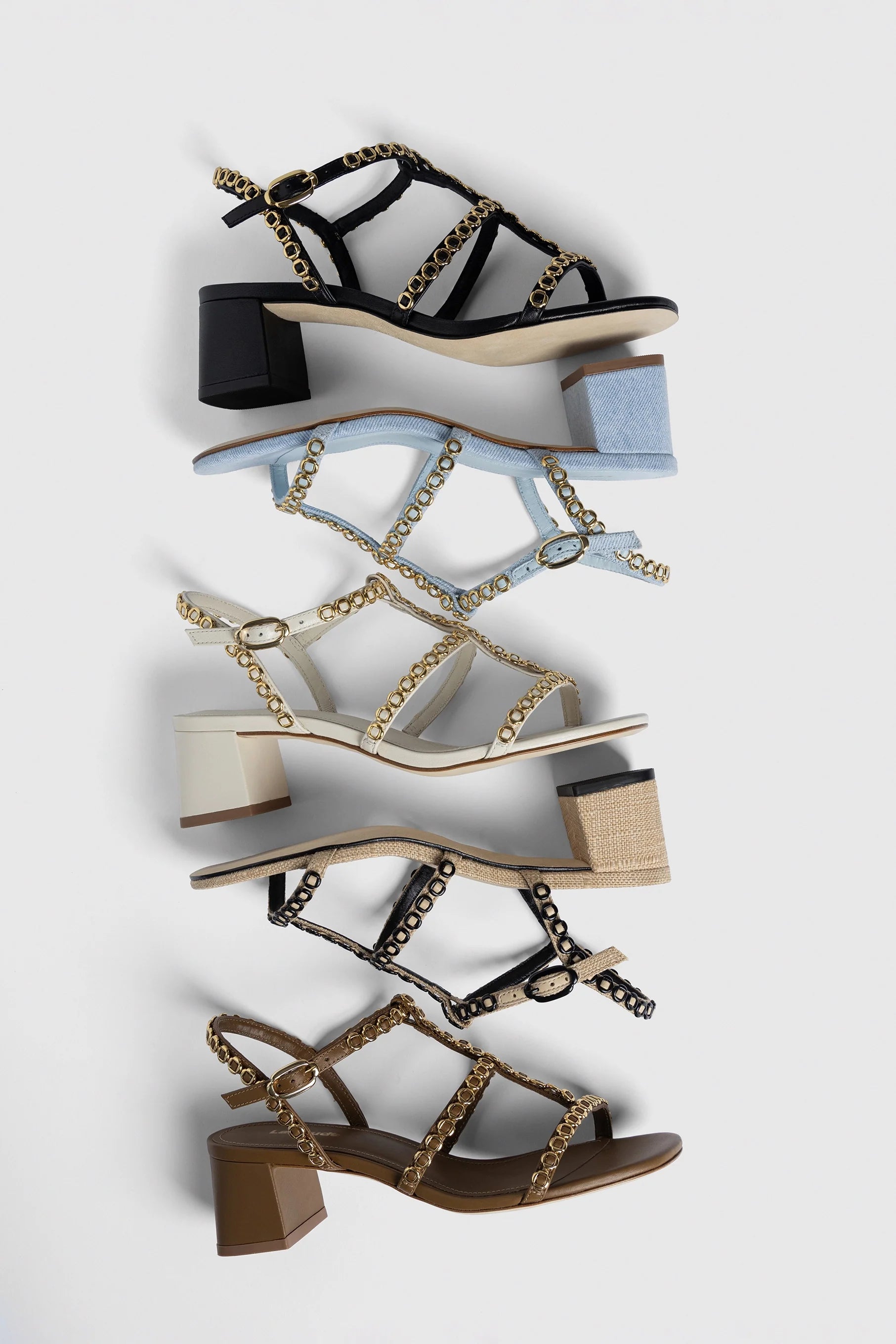 Milanina Block Sandal In Russet Leather by Larroudé