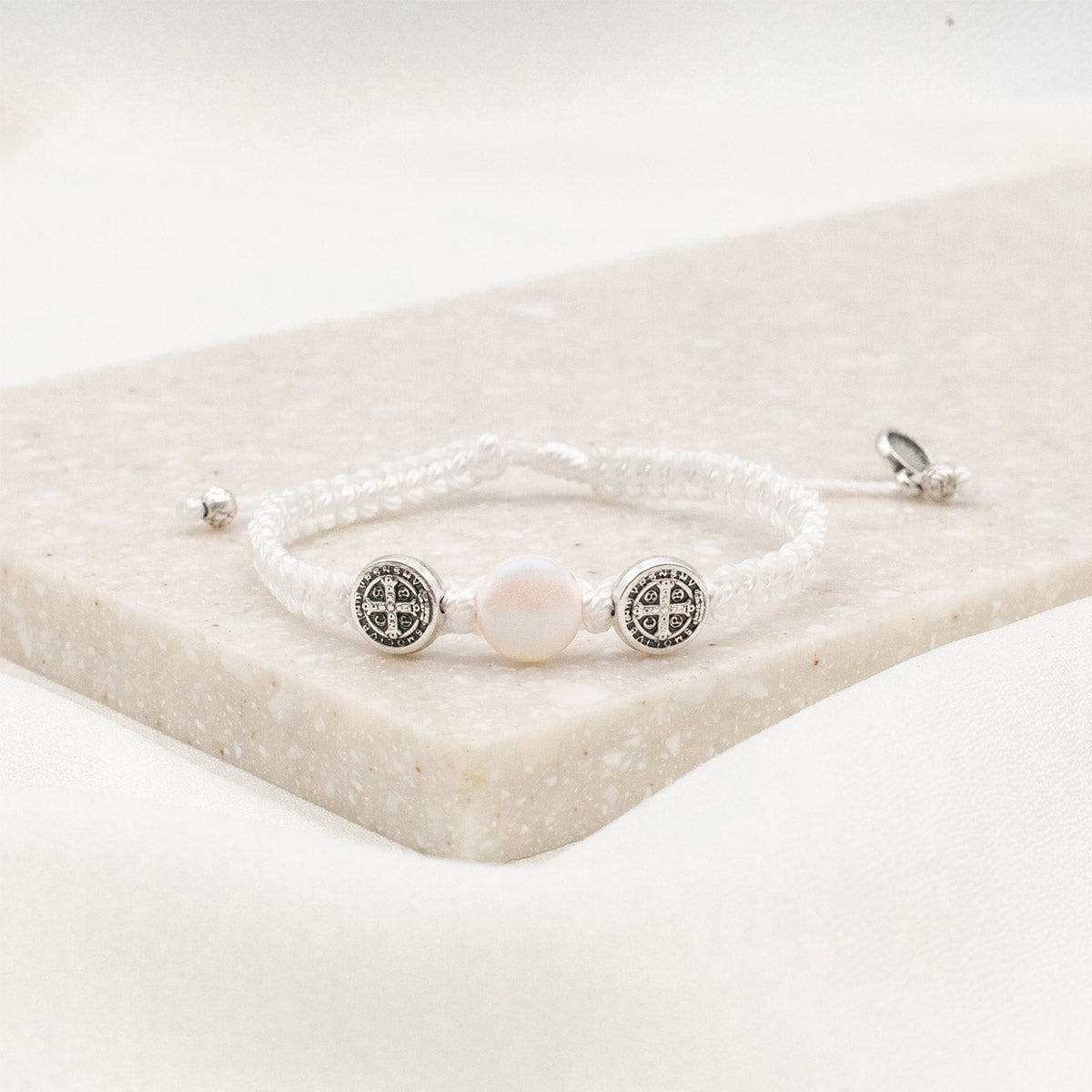 First Holy Communion Blessing Bracelet - Pearl by My Saint My Hero