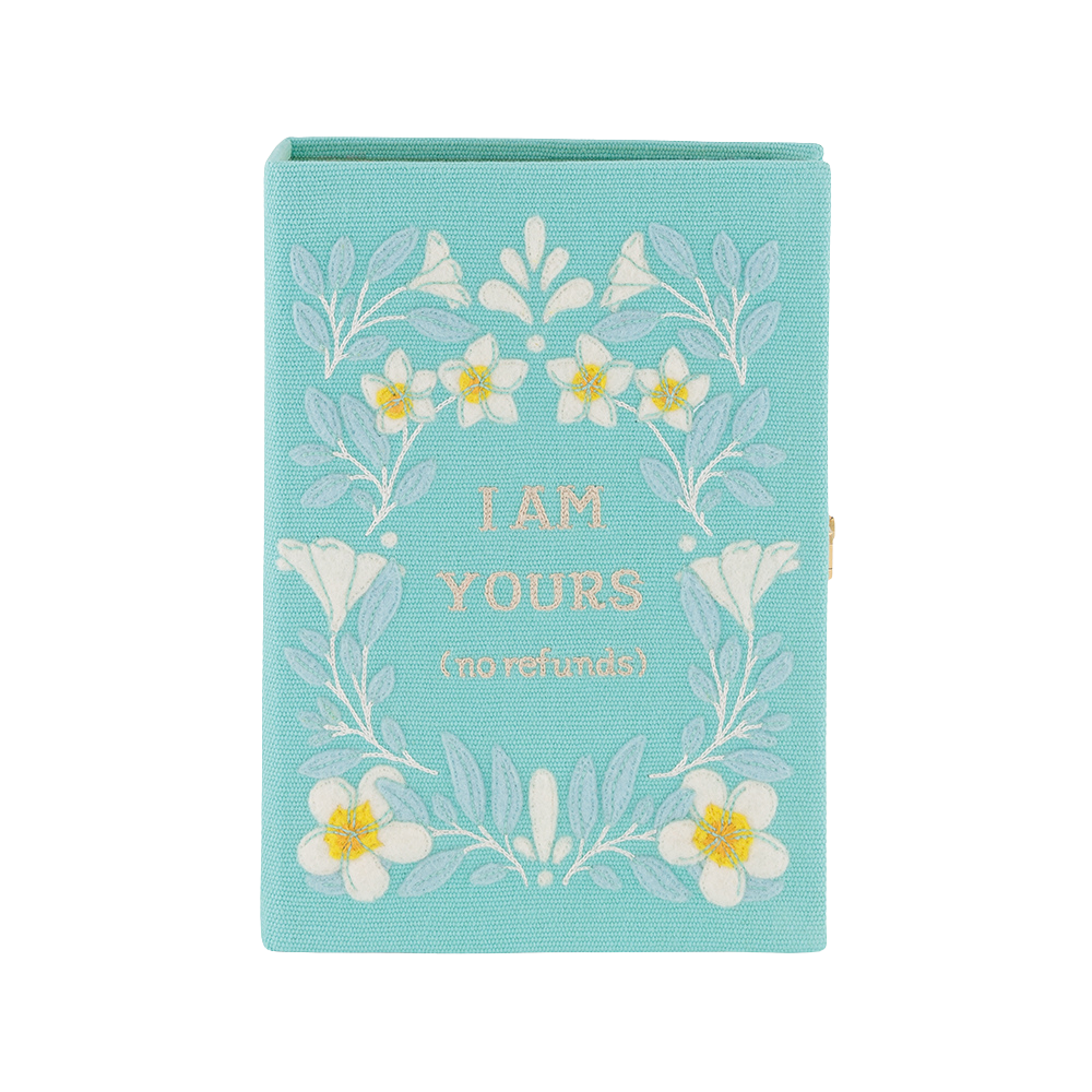 I am Yours (no refunds) Book Clutch by Olympia Le Tan
