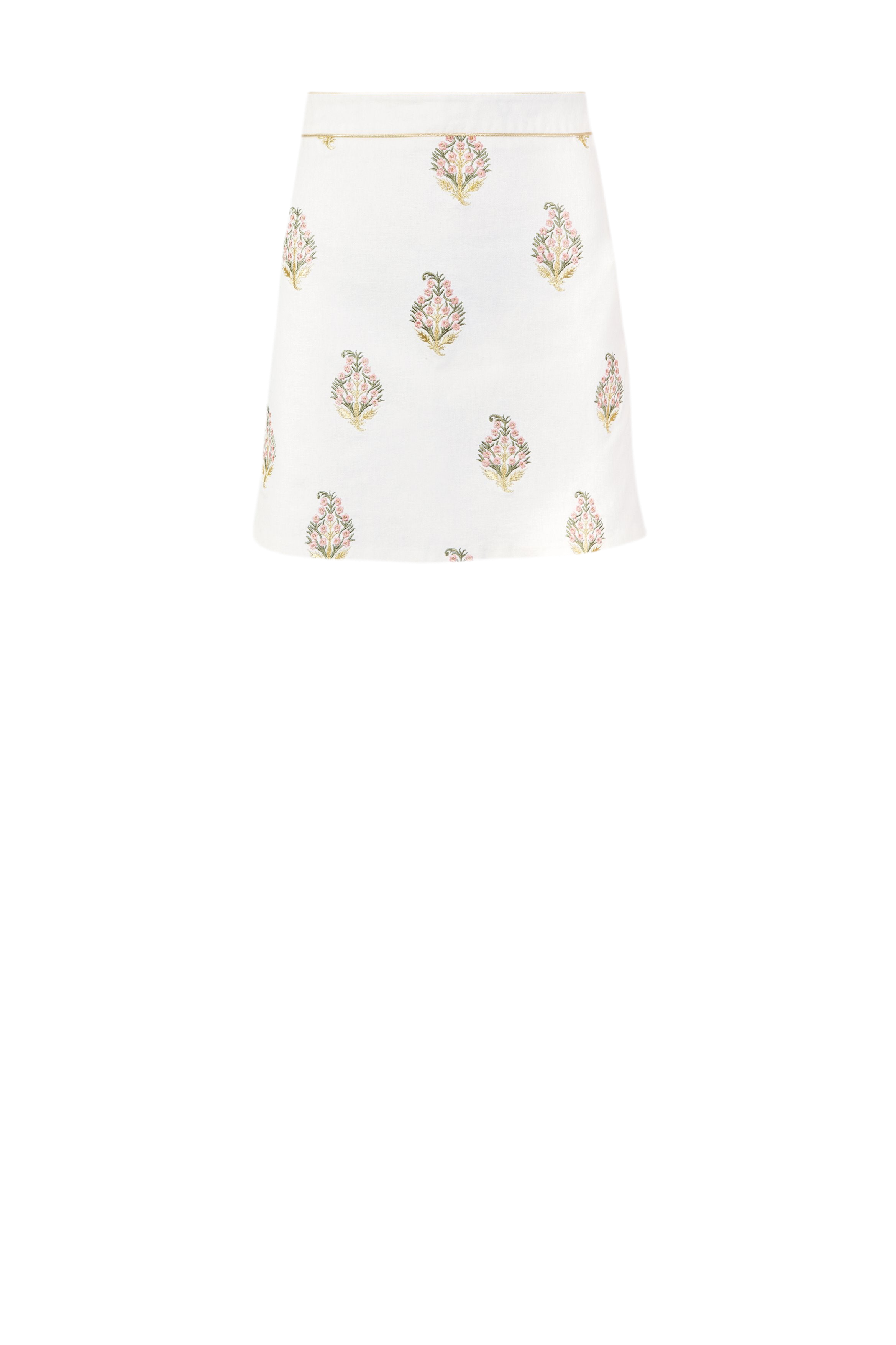 Sarv Mini Skirt - White & Pink by Rosewater House