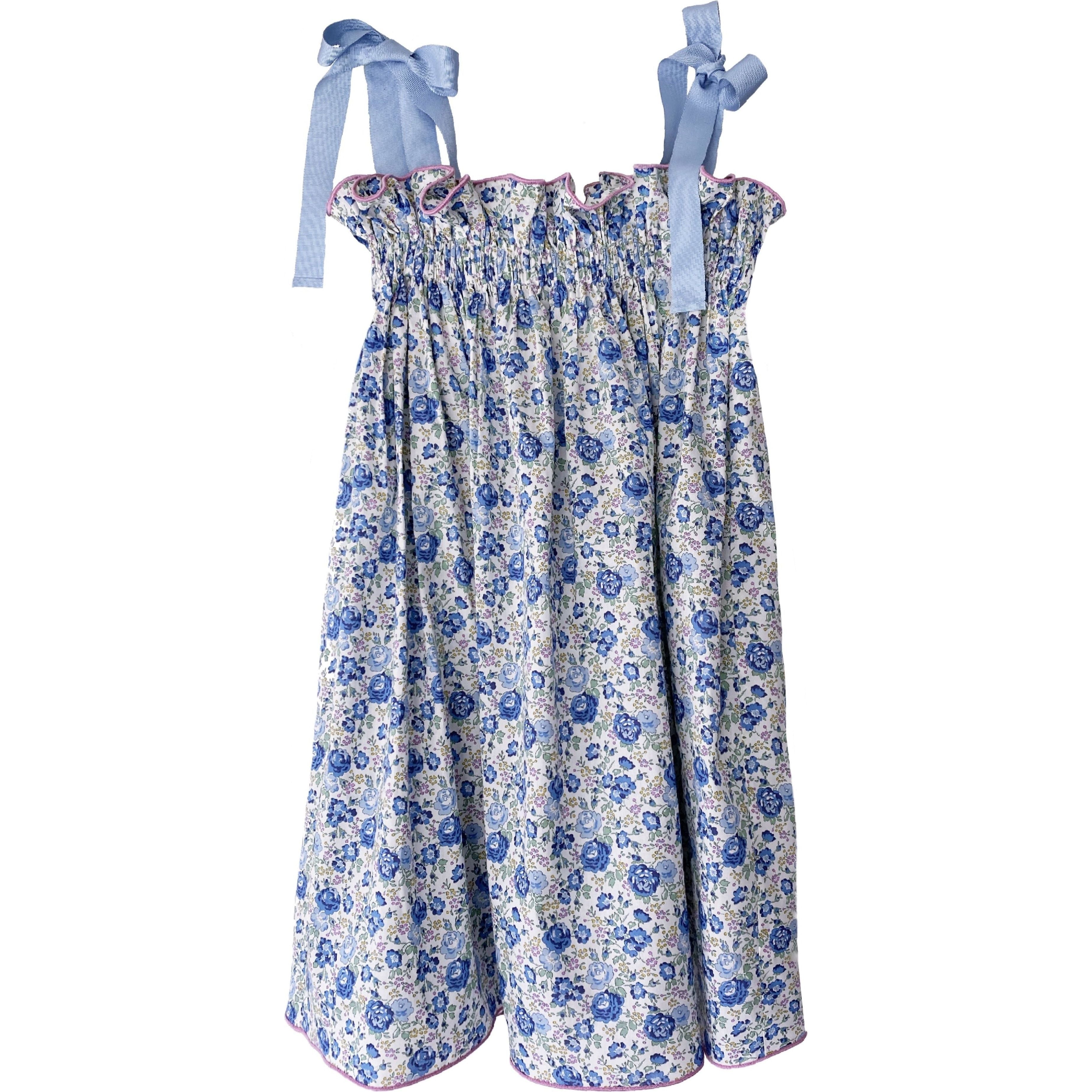 Girls' Jaime Dress in Blue Floral by Casey Marks