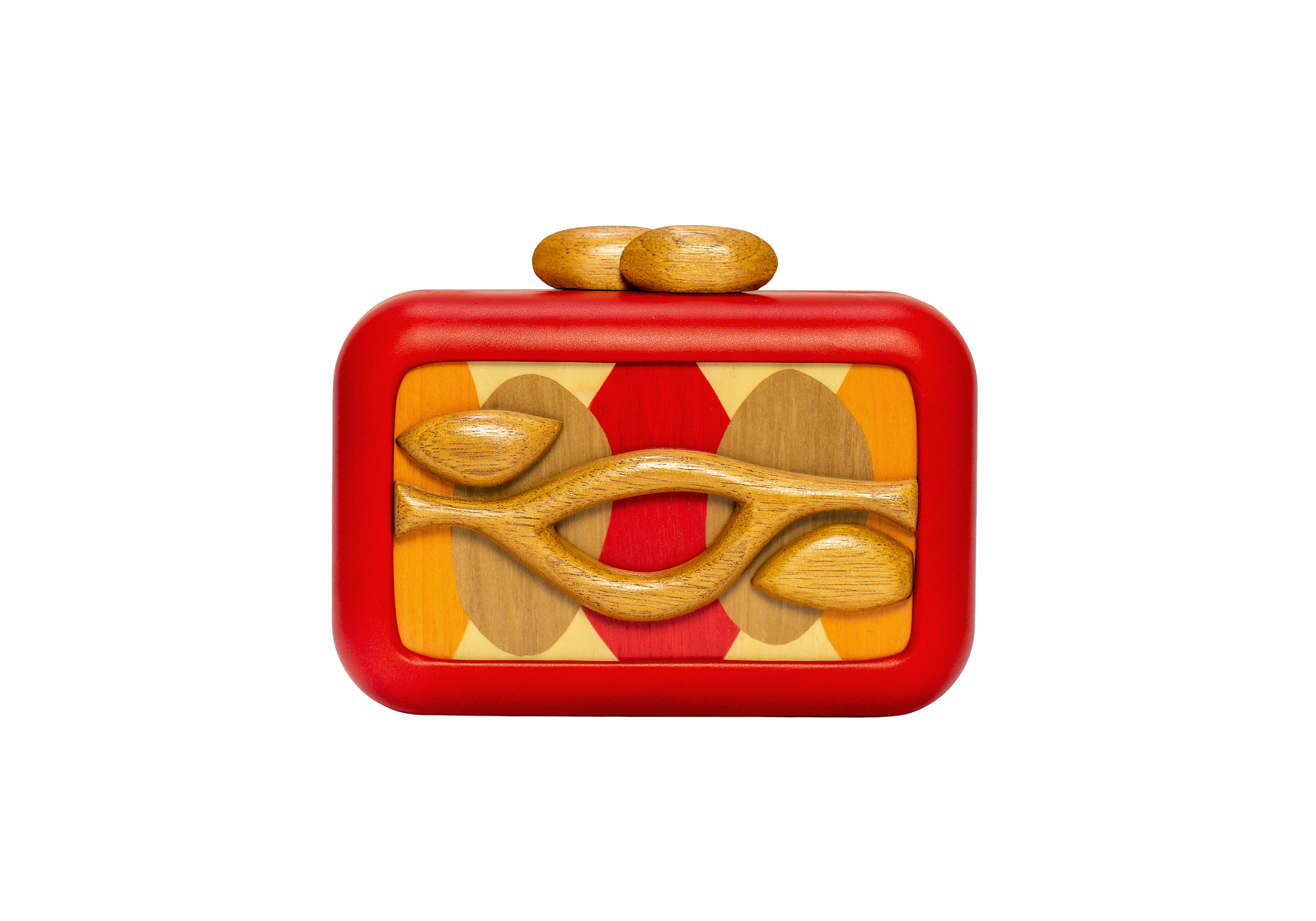 Simetris Isometra Red Clutch by Sy&Vie