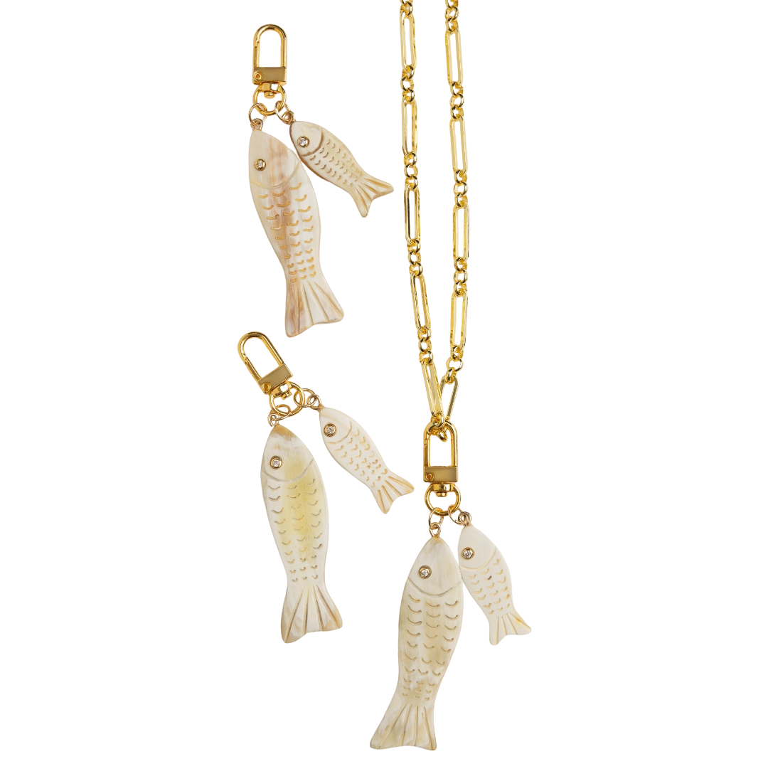 Double Fish Charm by Lilly Sisto x Akola