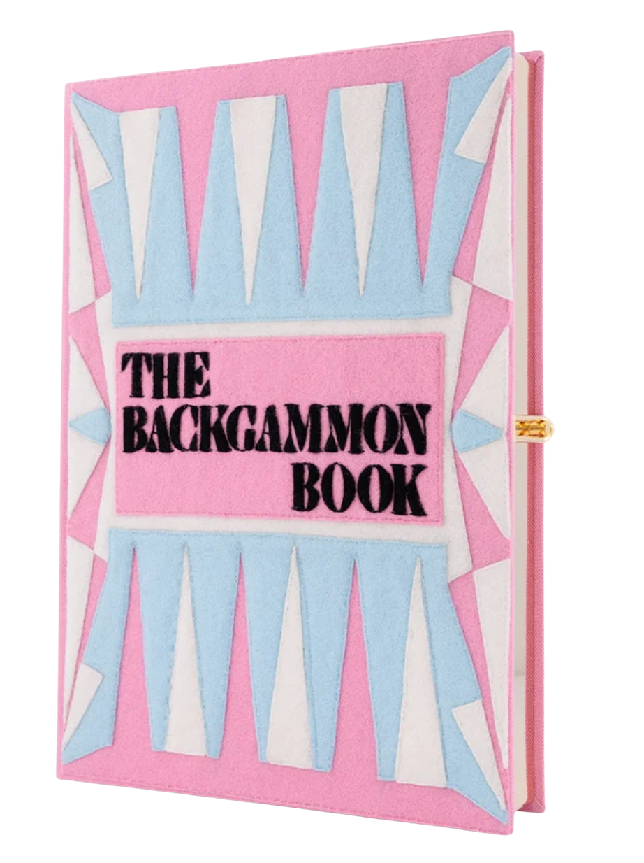 Pink Backgammon Giant Board Game Book Clutch by Olympia Le Tan