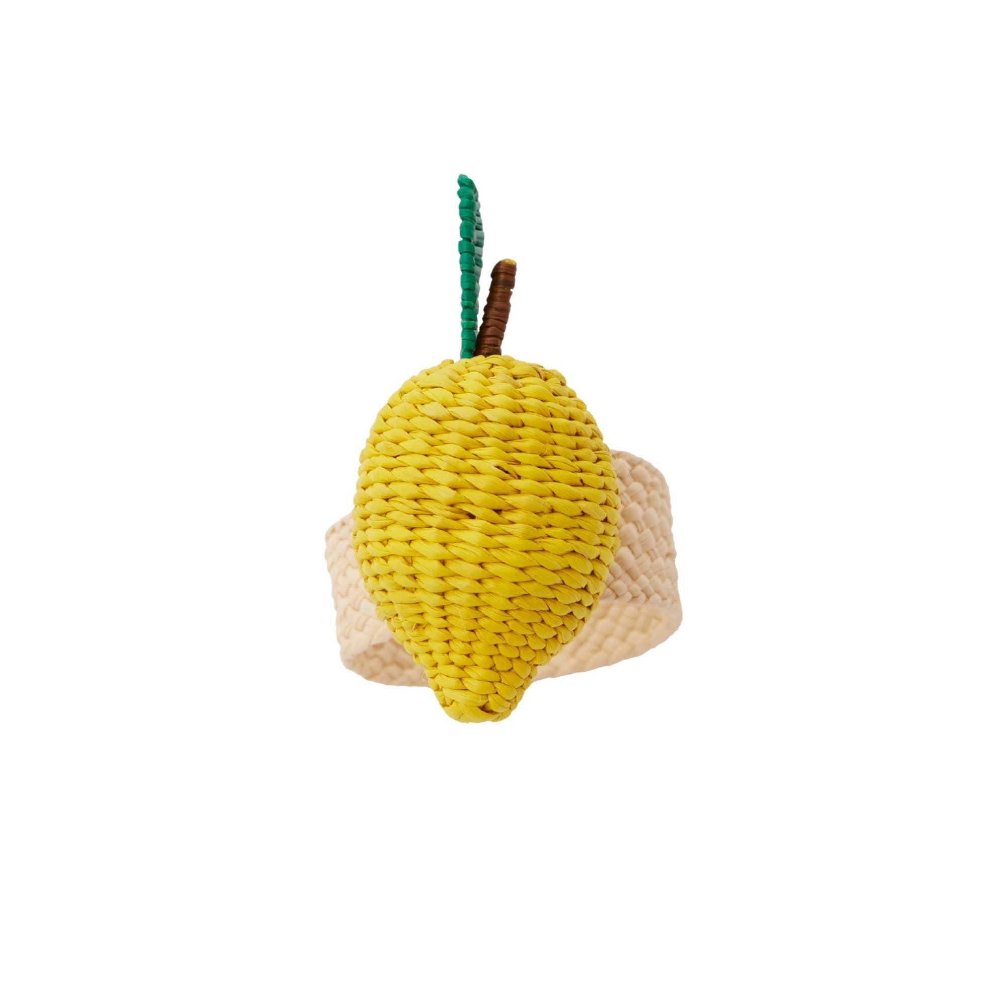 Lemon Fruit Iraca Napkin Ring  - Straw Raffia Tableware by Coro Cora